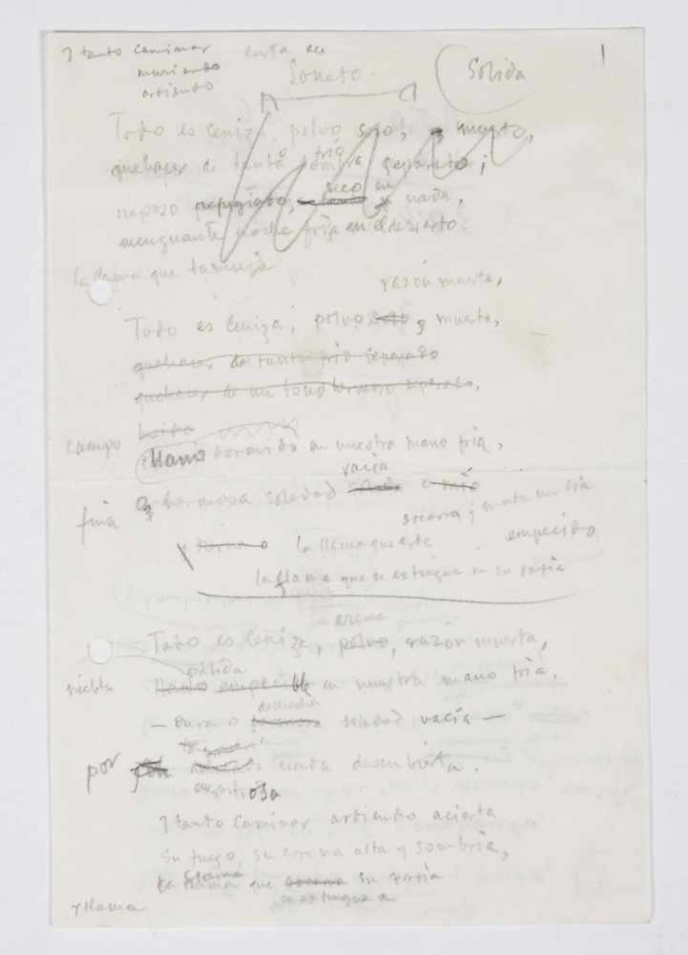 Manuscripts. Molinari, Ricardo E. Text by Ricardo E. Molinari to Pablo Neruda. Sonnet. 4 pages 20 - Bild 2 aus 8