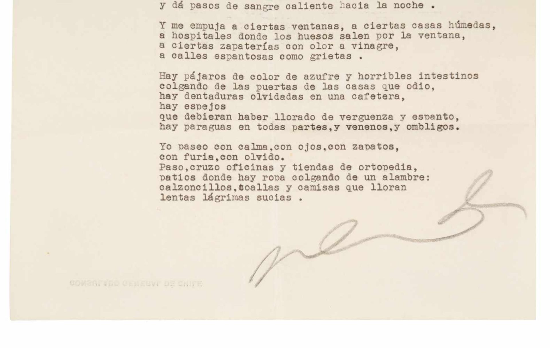 Pablo Neruda. Documentary set consisting of three black and white photographs, three handwritten - Bild 13 aus 56