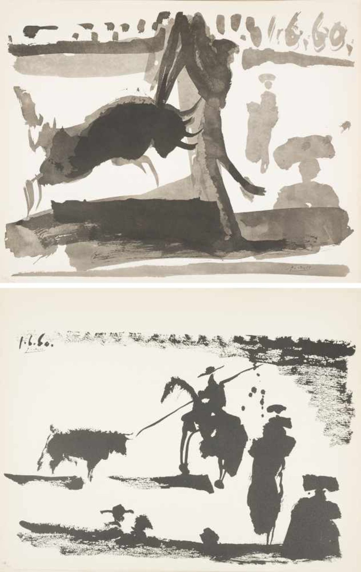 "Toros" Pablo Ruiz Picasso y Pablo Neruda. Important Artist’s Book. Containing 15 original - Bild 6 aus 21