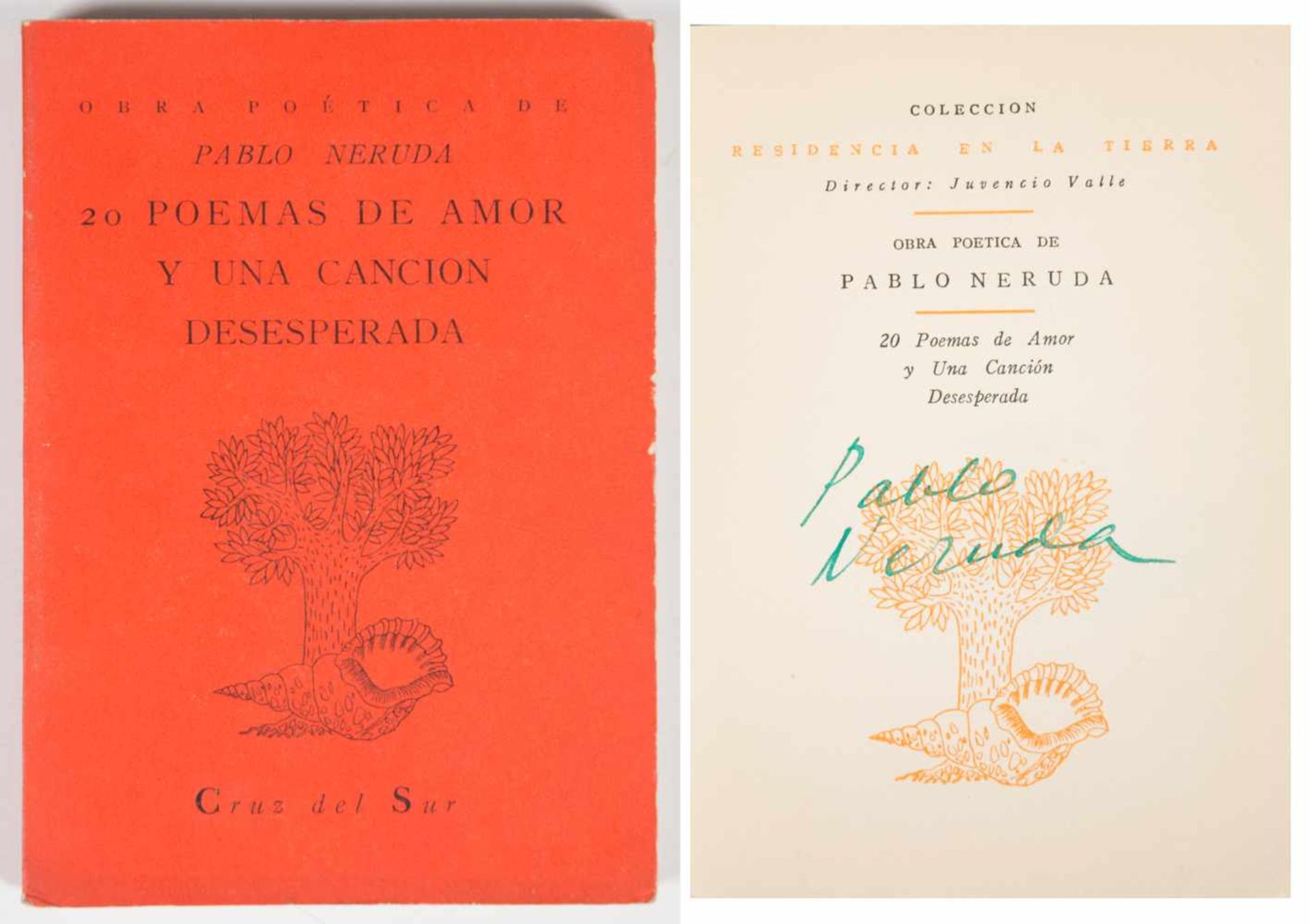 Lot of 10 small poetic works by Pablo Neruda:La canción de la fiesta. Crepusculario. Santiago de - Bild 4 aus 22
