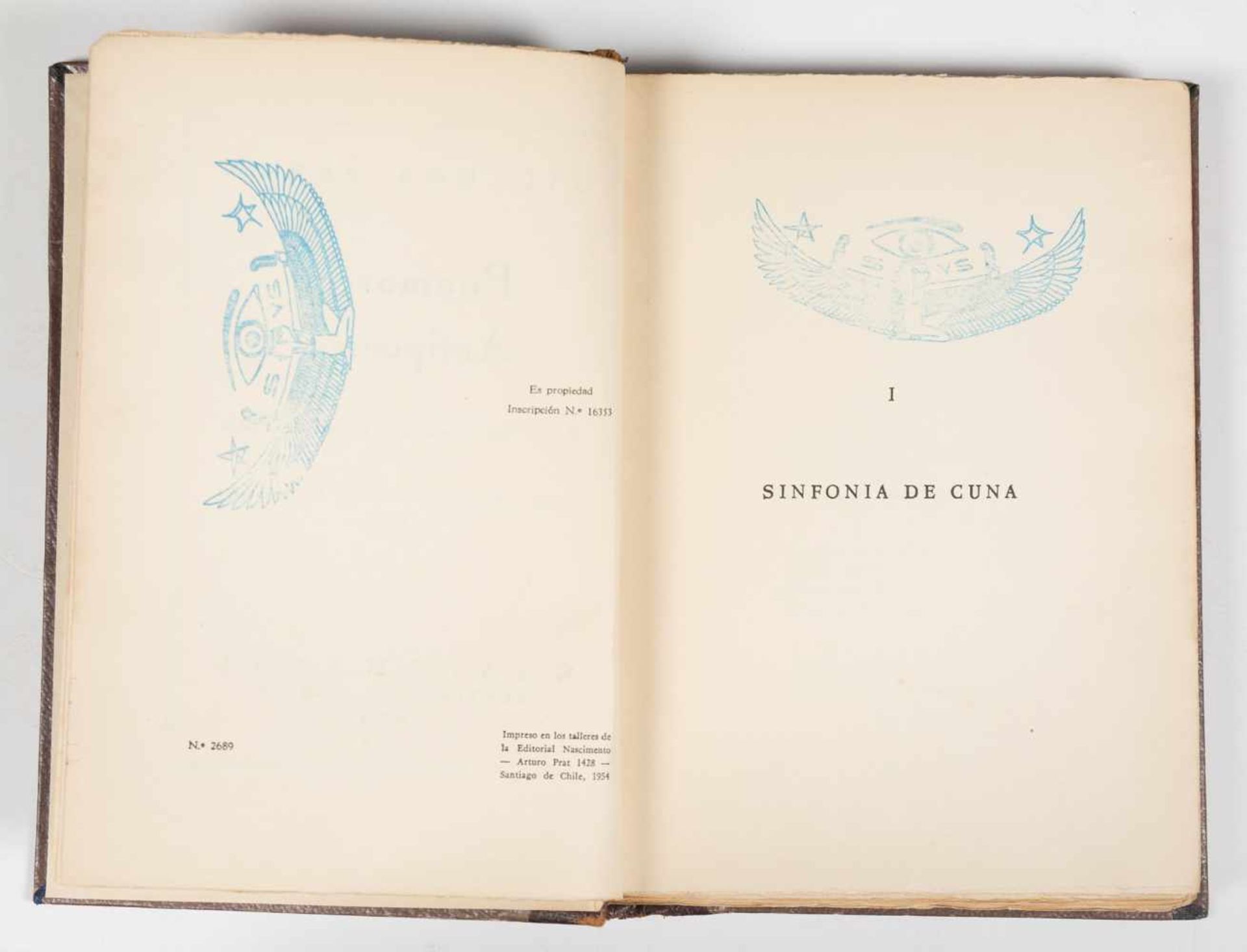 Parra, Nicanor. "Poemas y antipoemas". 1st edition. Santiago: Published by Nascimento, 1954. 158 - Bild 3 aus 4