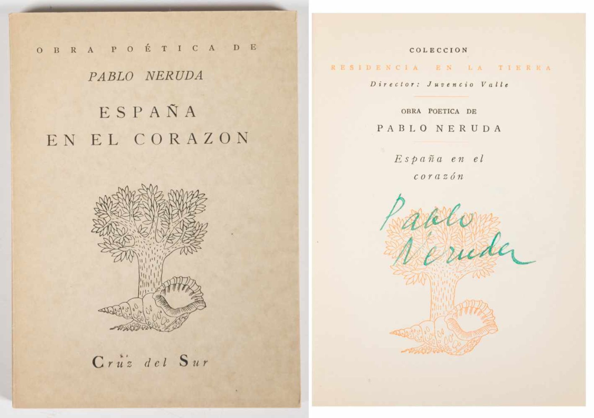 Lot of 10 small poetic works by Pablo Neruda:La canción de la fiesta. Crepusculario. Santiago de - Bild 2 aus 22