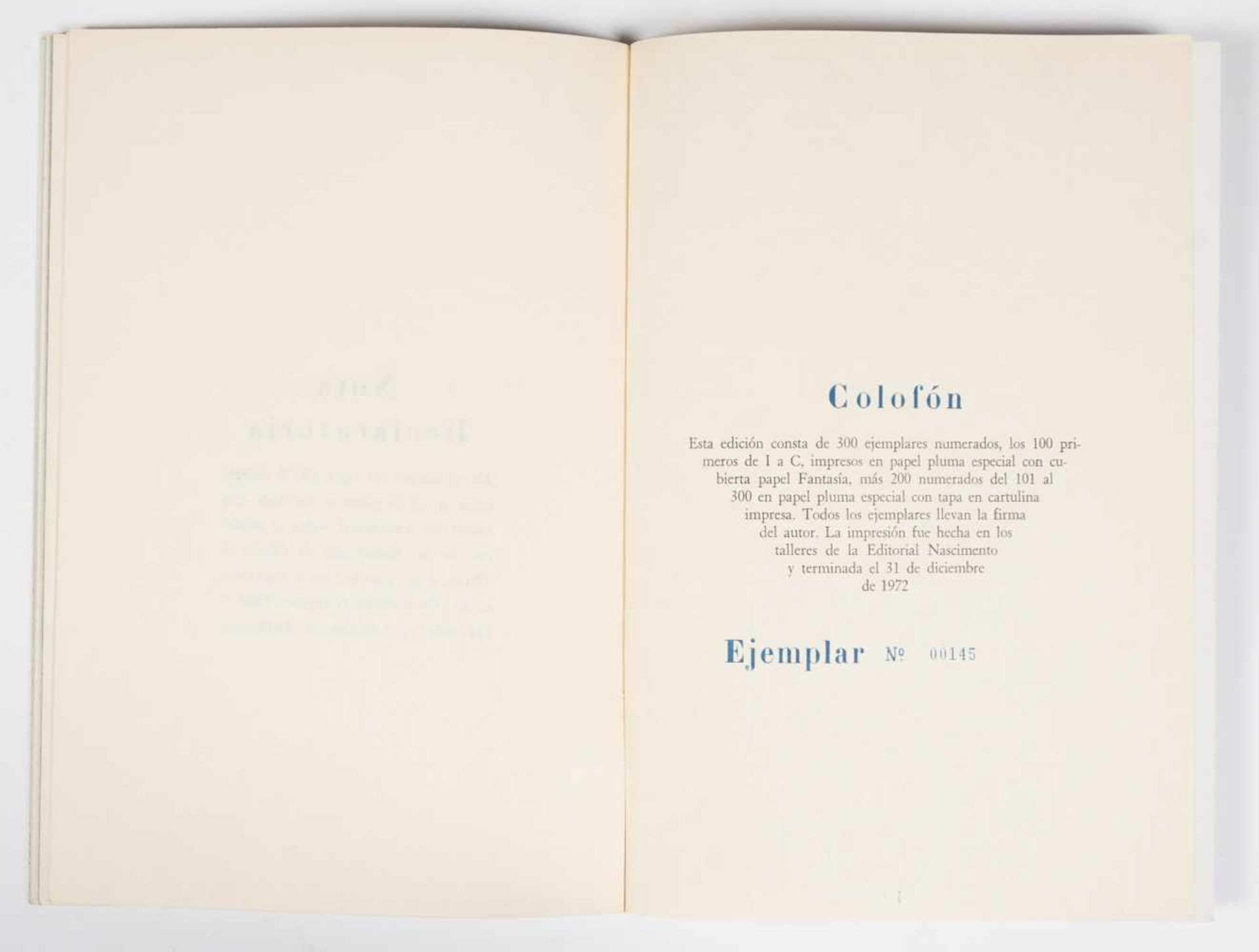 Neruda, Pablo. "Cuatro poemas escritos en Francia". (Four poems written in France). 1st edition. - Bild 5 aus 5