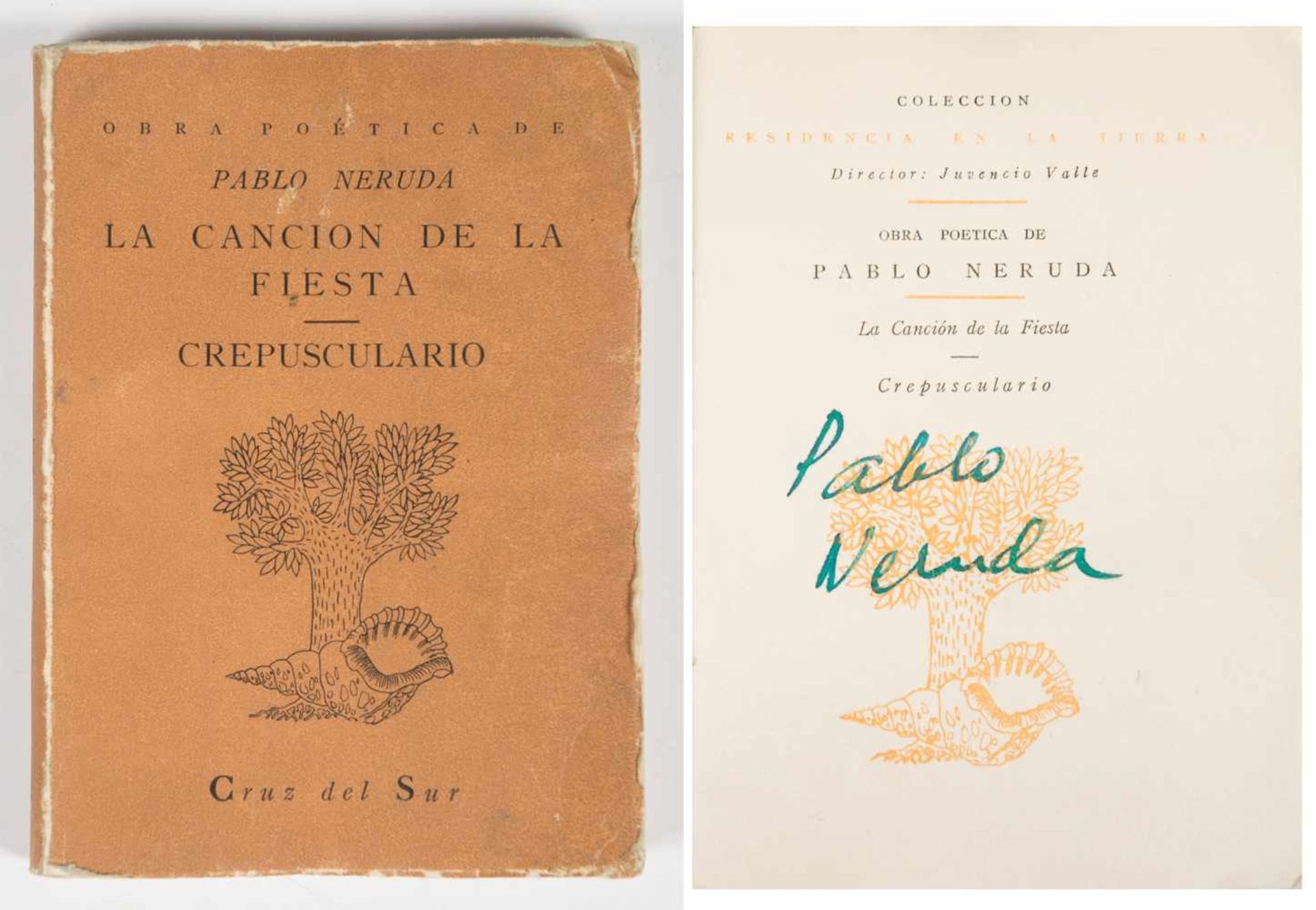 Lot of 10 small poetic works by Pablo Neruda:La canción de la fiesta. Crepusculario. Santiago de - Bild 12 aus 22