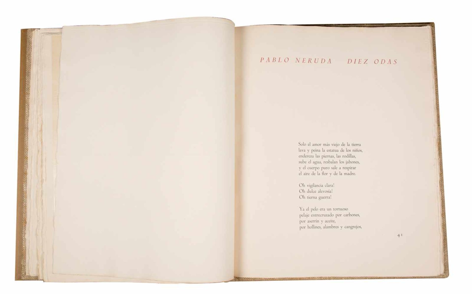 "Diez odas para diez grabados (Ten odes for ten prints)." Neruda, Pablo and Bru, Roser. 1st edition, - Bild 11 aus 12