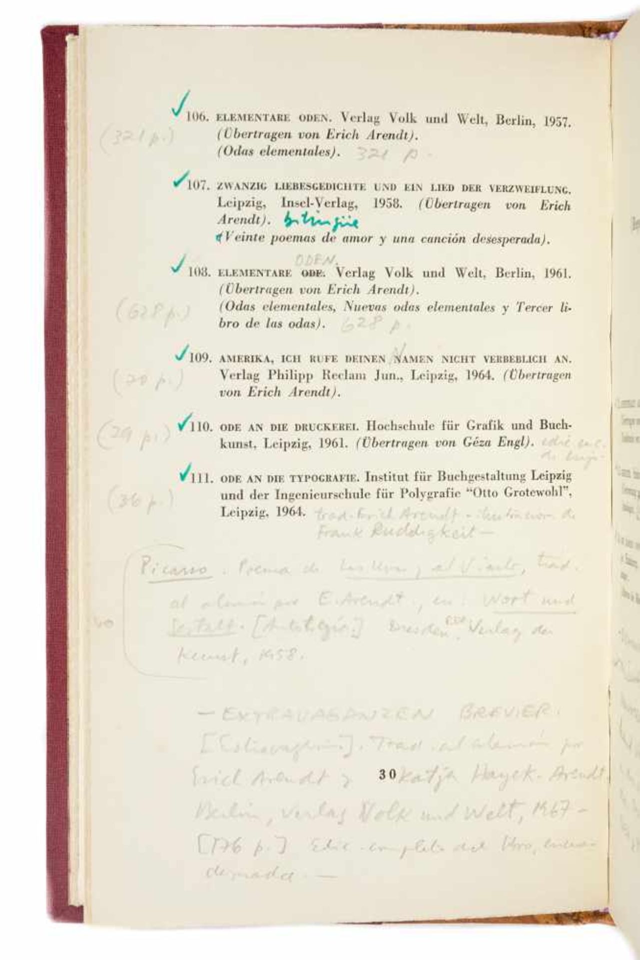 "Bibliografisk översikt över Pablo Neruda" (Overview of Pablo Neruda’s bibliography). Santiago de - Bild 4 aus 9