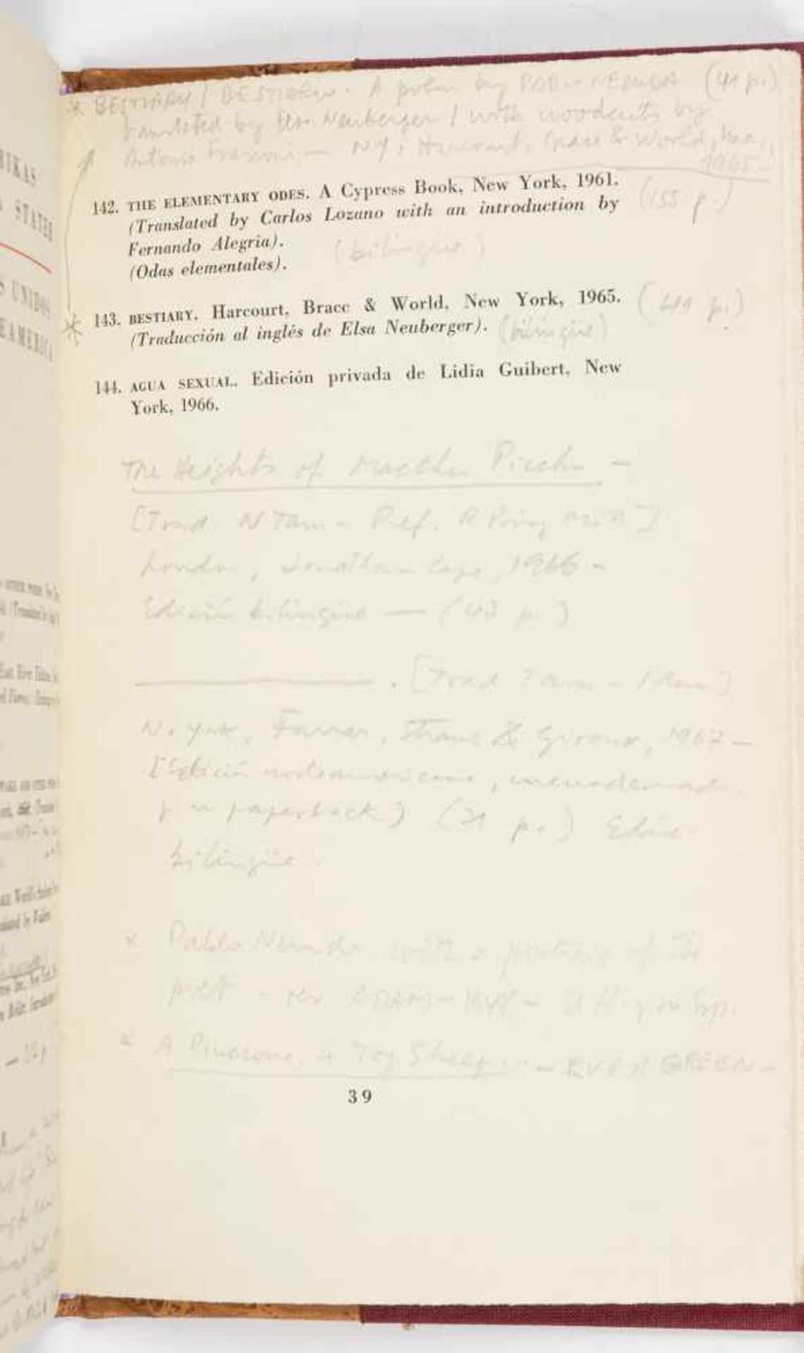 "Bibliografisk översikt över Pablo Neruda" (Overview of Pablo Neruda’s bibliography). Santiago de - Bild 6 aus 9