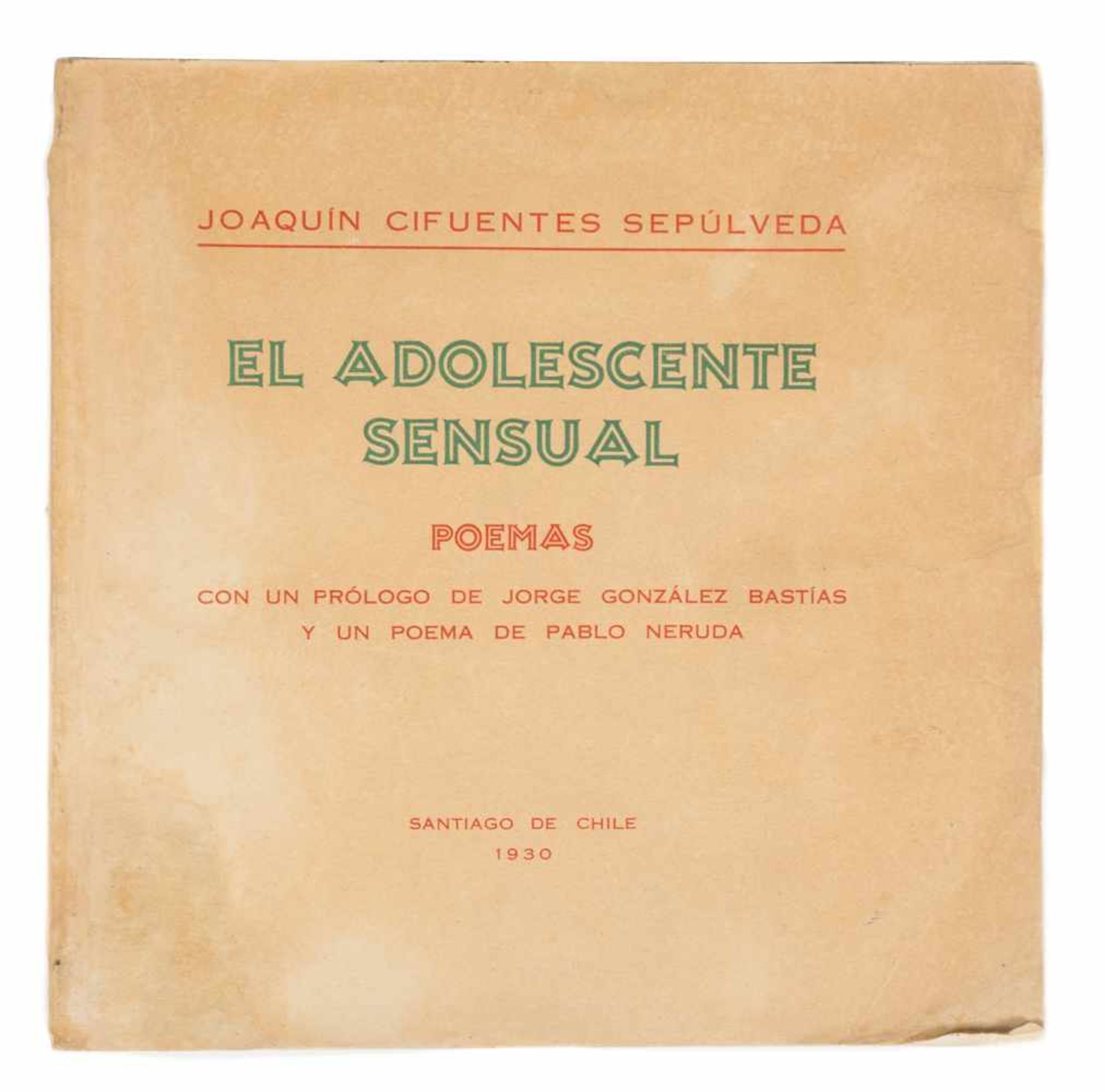 Cifuentes Sepúlveda, Joaquín. "El adolescente sensual". 1st edition. Santiago de Chile: published by