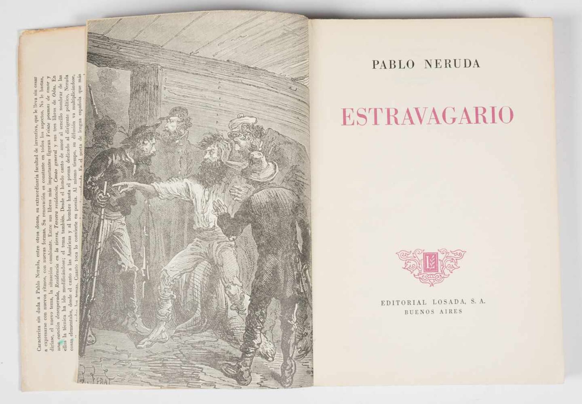 Neruda, Pablo. Estravagario (Extravagaria). 1st edition. Buenos Aires. Published by Losada, 1958. - Bild 3 aus 6