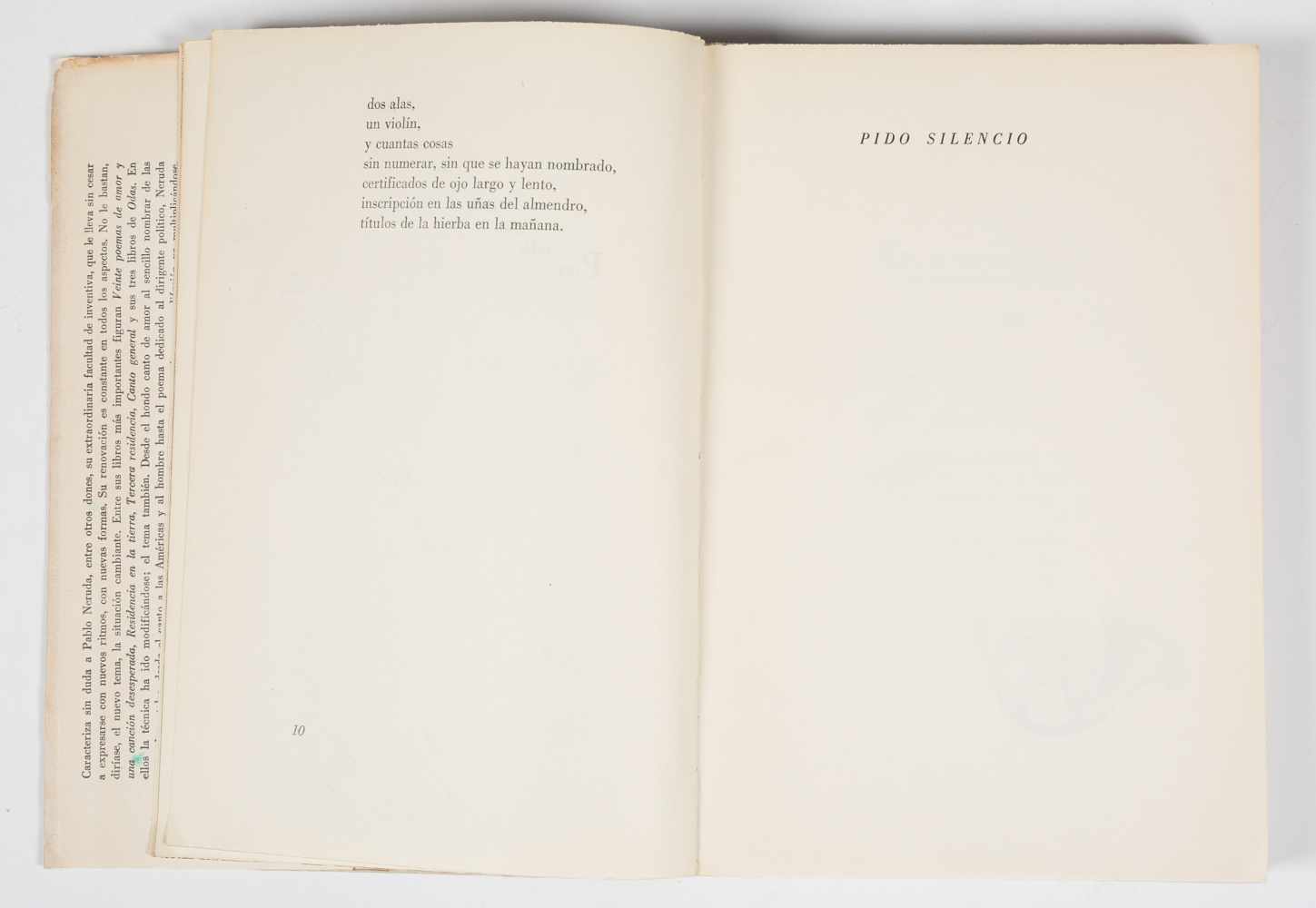 Neruda, Pablo. Estravagario (Extravagaria). 1st edition. Buenos Aires. Published by Losada, 1958. - Image 5 of 6