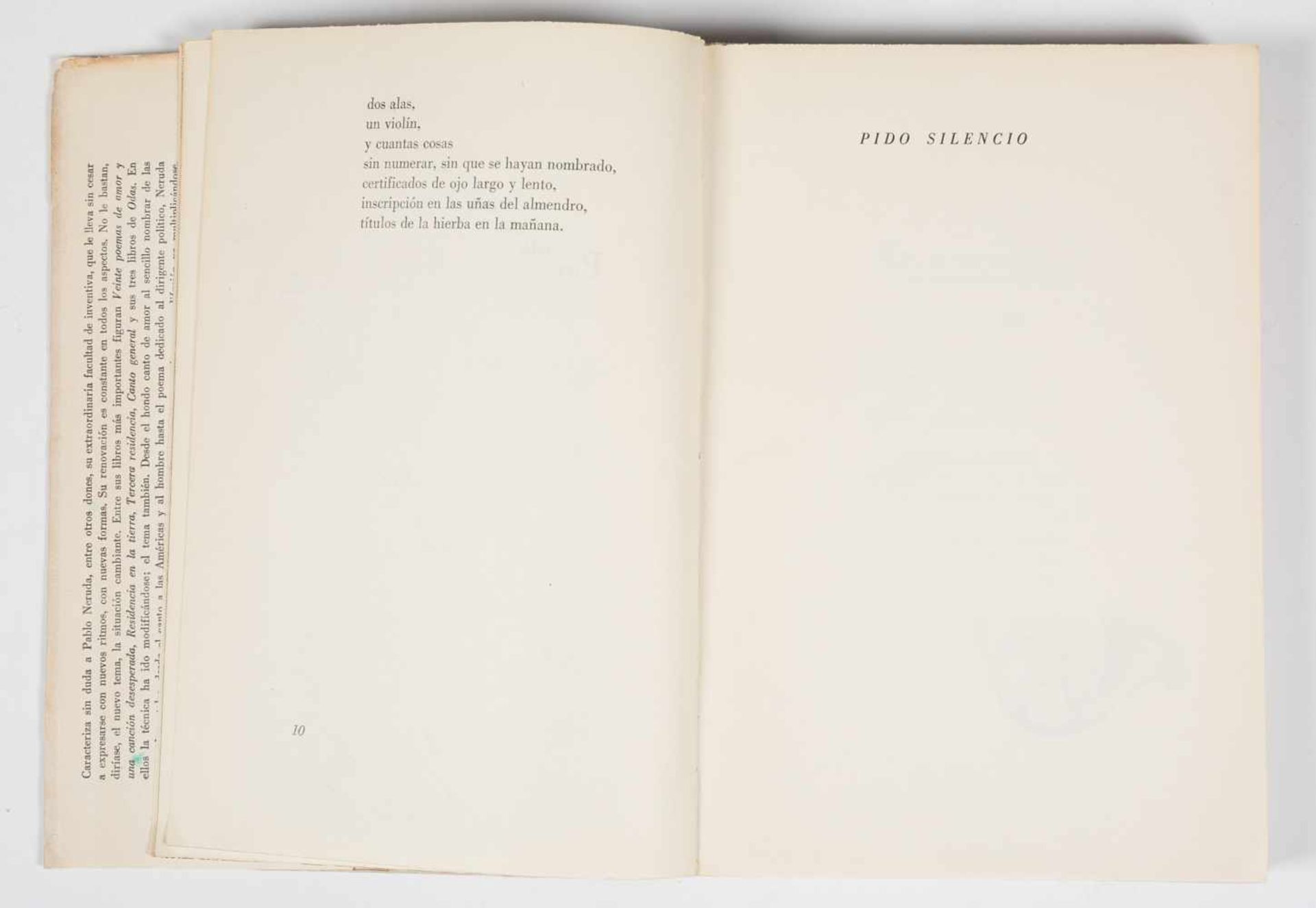 Neruda, Pablo. Estravagario (Extravagaria). 1st edition. Buenos Aires. Published by Losada, 1958. - Bild 5 aus 6