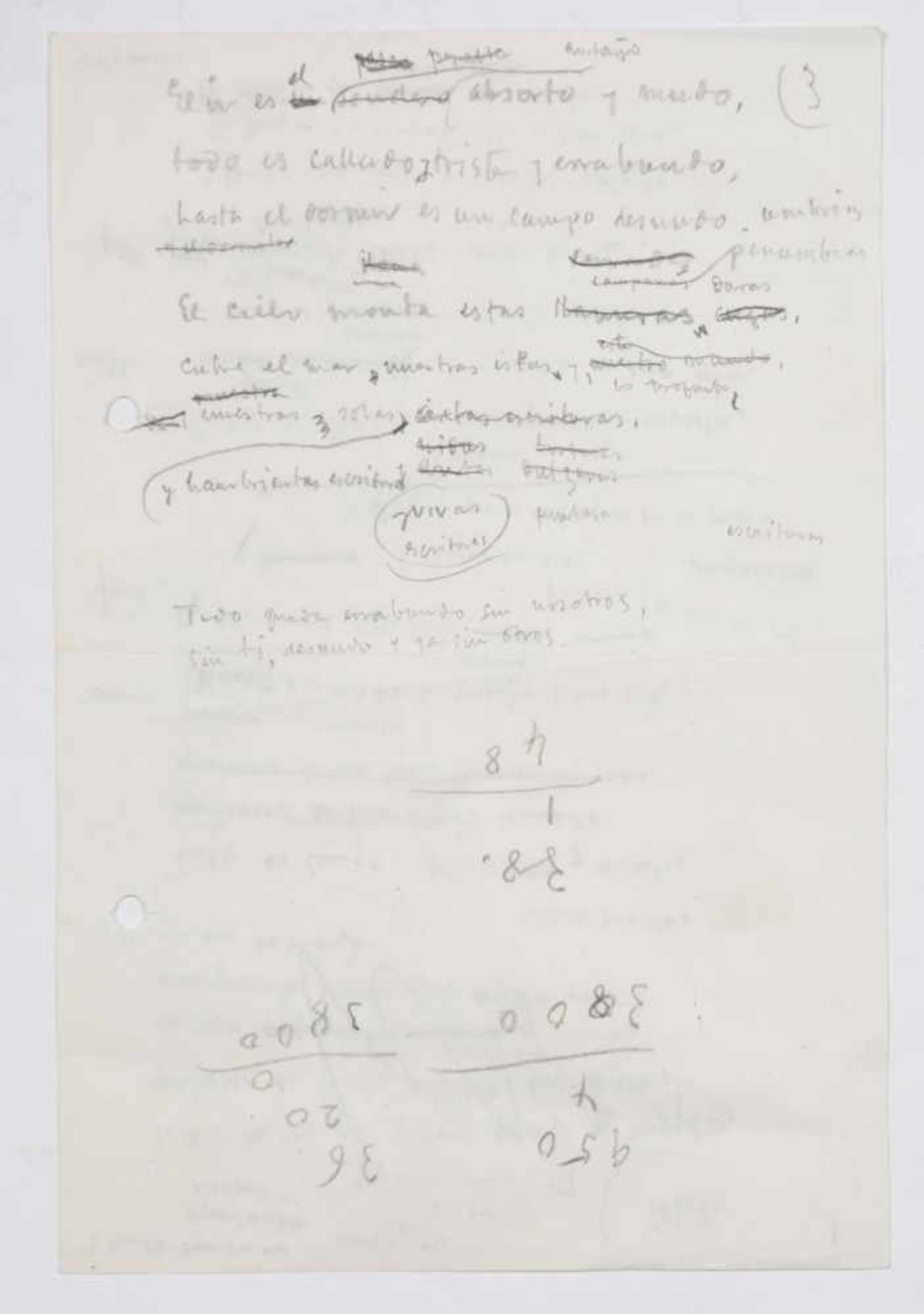 Manuscripts. Molinari, Ricardo E. Text by Ricardo E. Molinari to Pablo Neruda. Sonnet. 4 pages 20 - Bild 3 aus 8