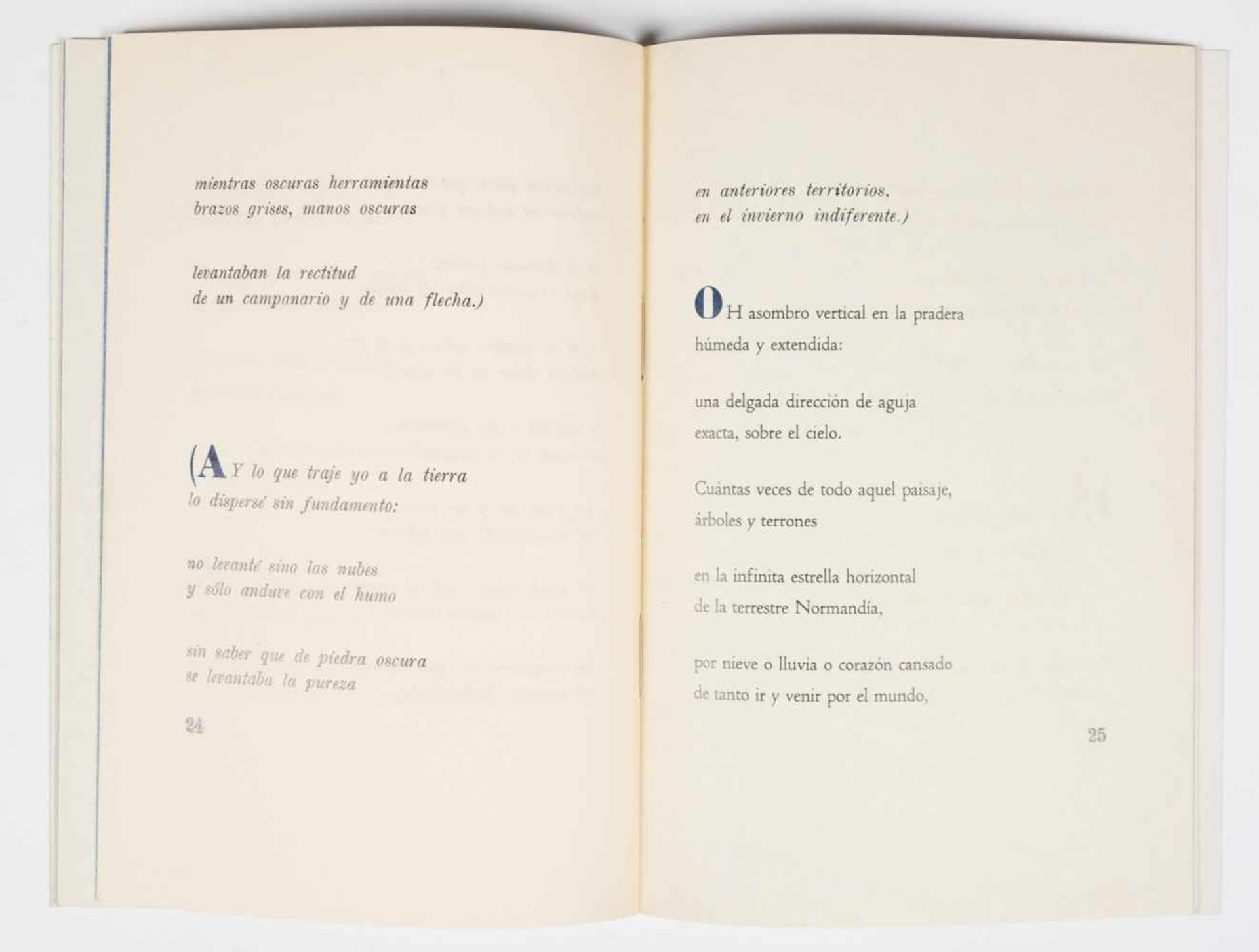 Neruda, Pablo. "Cuatro poemas escritos en Francia". (Four poems written in France). 1st edition. - Bild 4 aus 5