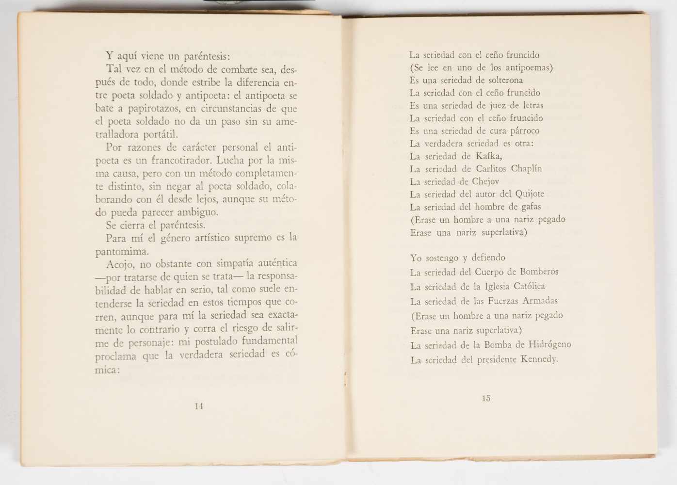 Neruda, Pablo; Parra, Nicanor. "Discursos" (Speeches). 1st edition. Santiago de Chile: Published - Image 4 of 4