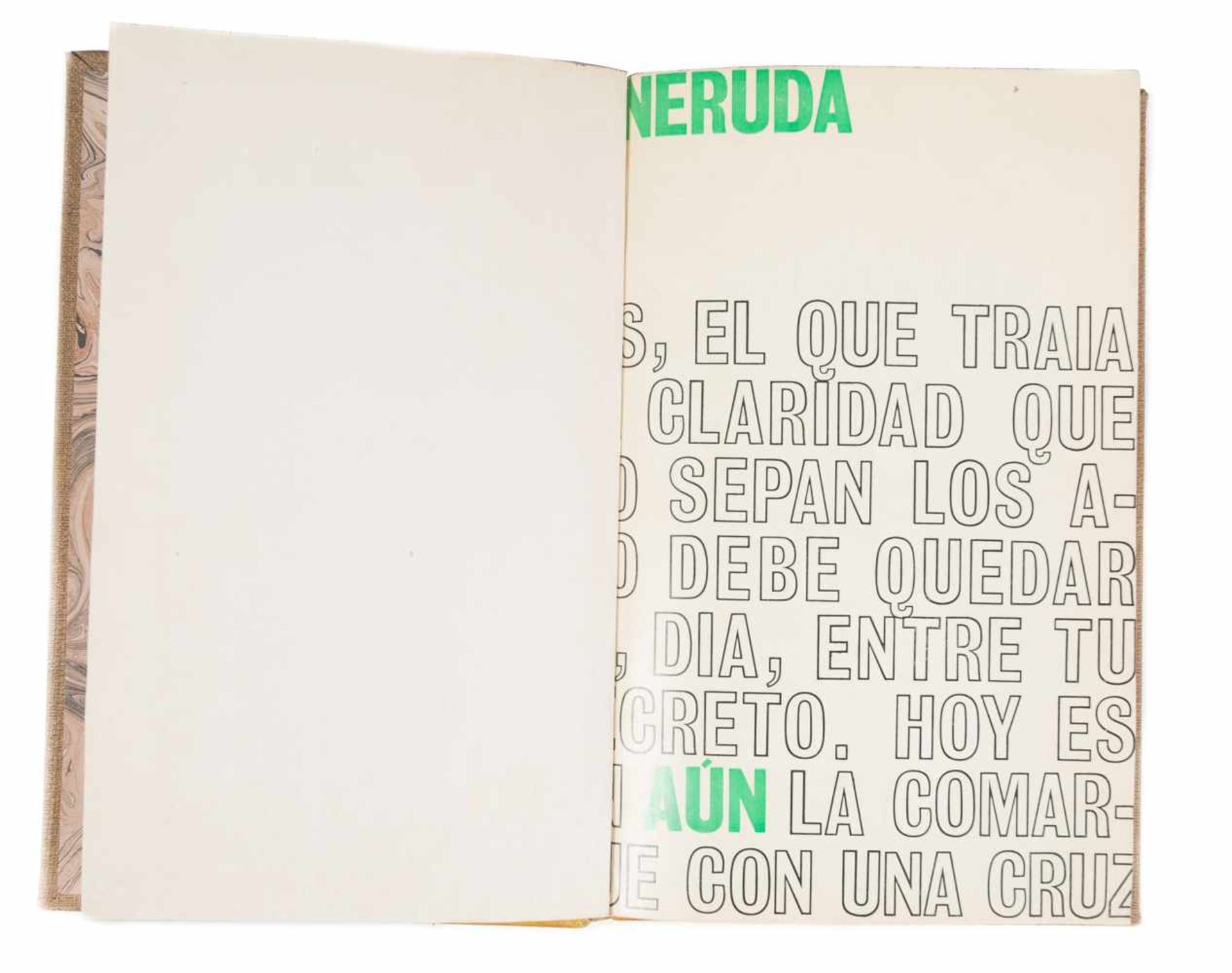 Neruda, Pablo. "Aún". 1st edition. Santiago de Chile. Published by Nascimento, 1969. 68 pages 28 x