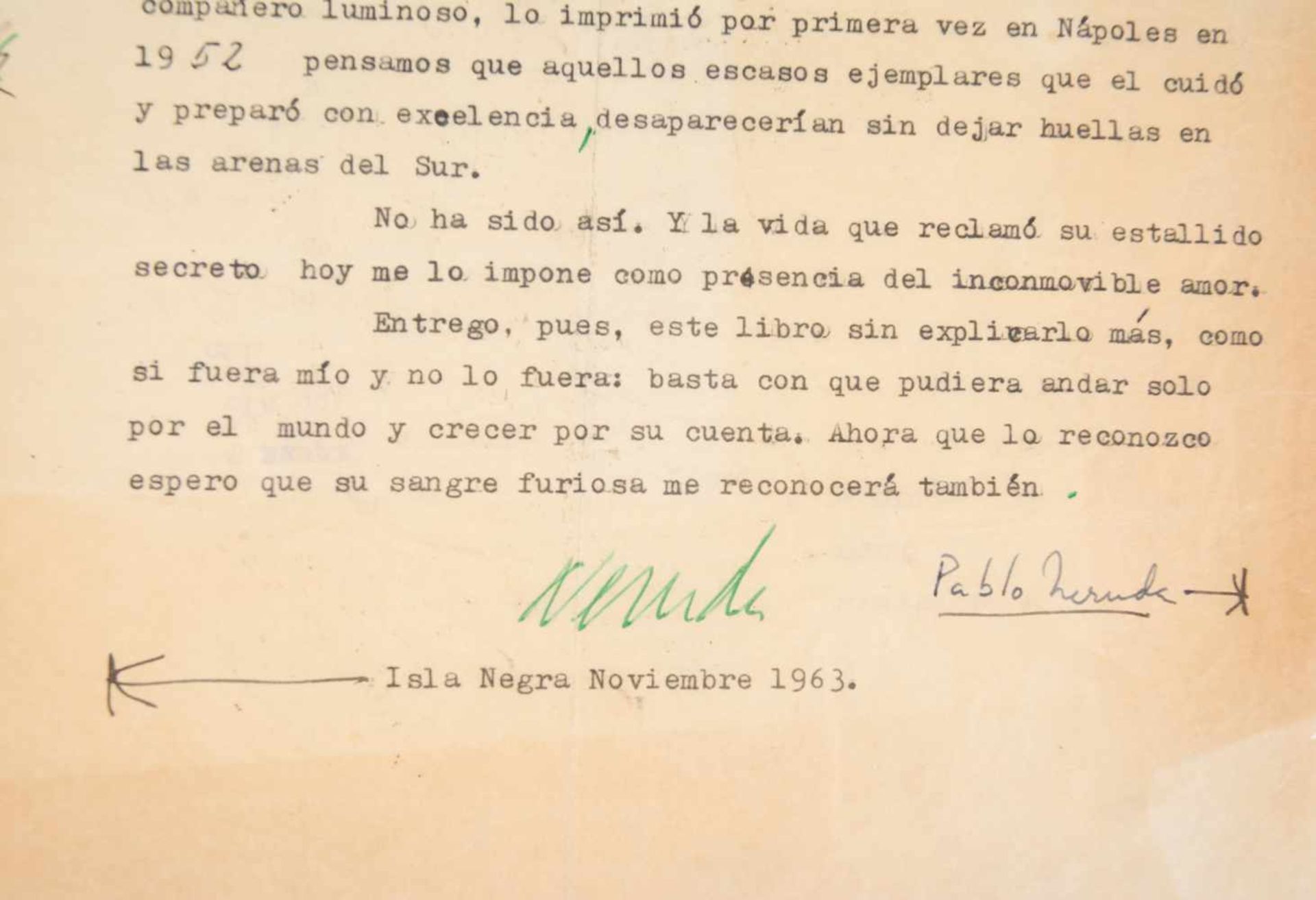 Neruda, Pablo. ‘Los versos del capitán” ("The verses of the captain ”). Napoli - MCMLII 4º m., - Bild 8 aus 8