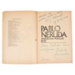 Neruda, Pablo. Antología popular (Popular Anthology): 1972 (selected poems by Pablo Neruda). 1st