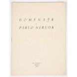 "Homenaje a Pablo Neruda" [de los poetas españoles]. (Homage to Pablo Neruda from Spanish poets).