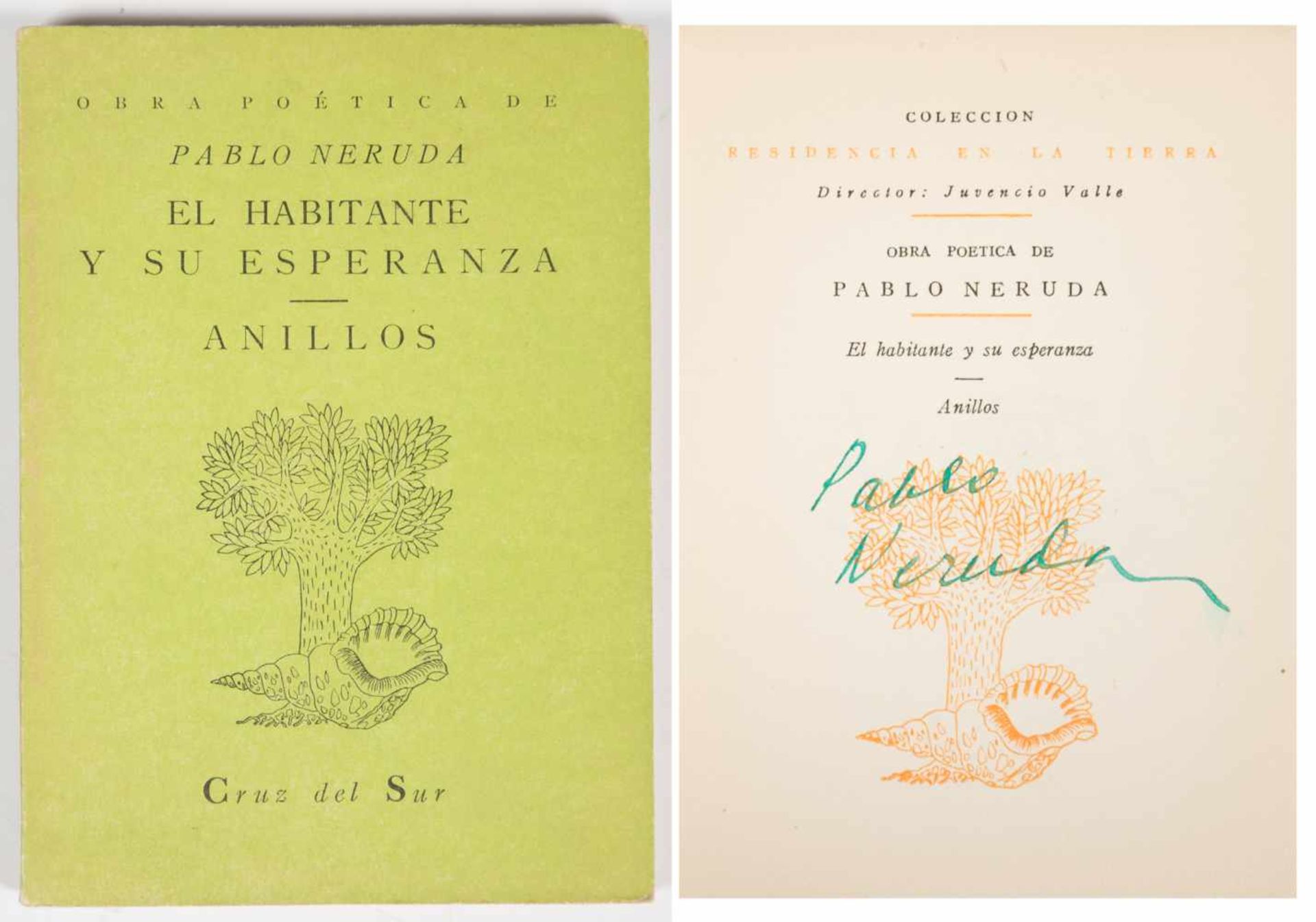 Lot of 10 small poetic works by Pablo Neruda:La canción de la fiesta. Crepusculario. Santiago de - Bild 8 aus 22