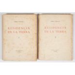 Neruda, Pablo. Residencia en la tierra (Residence on Earth)(1925-1935). 1st edition. Madrid.