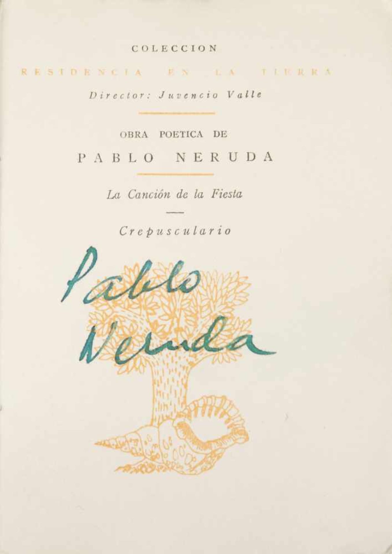 Lot of 10 small poetic works by Pablo Neruda:La canción de la fiesta. Crepusculario. Santiago de - Bild 16 aus 22