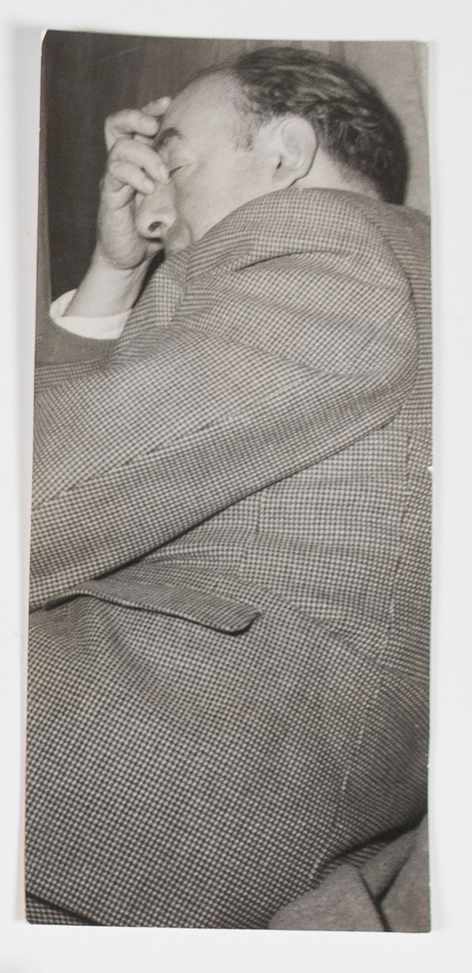 Lot of 7 original black and white photographs of Pablo Neruda. Agency photographs. Measurements: (2) - Image 6 of 8