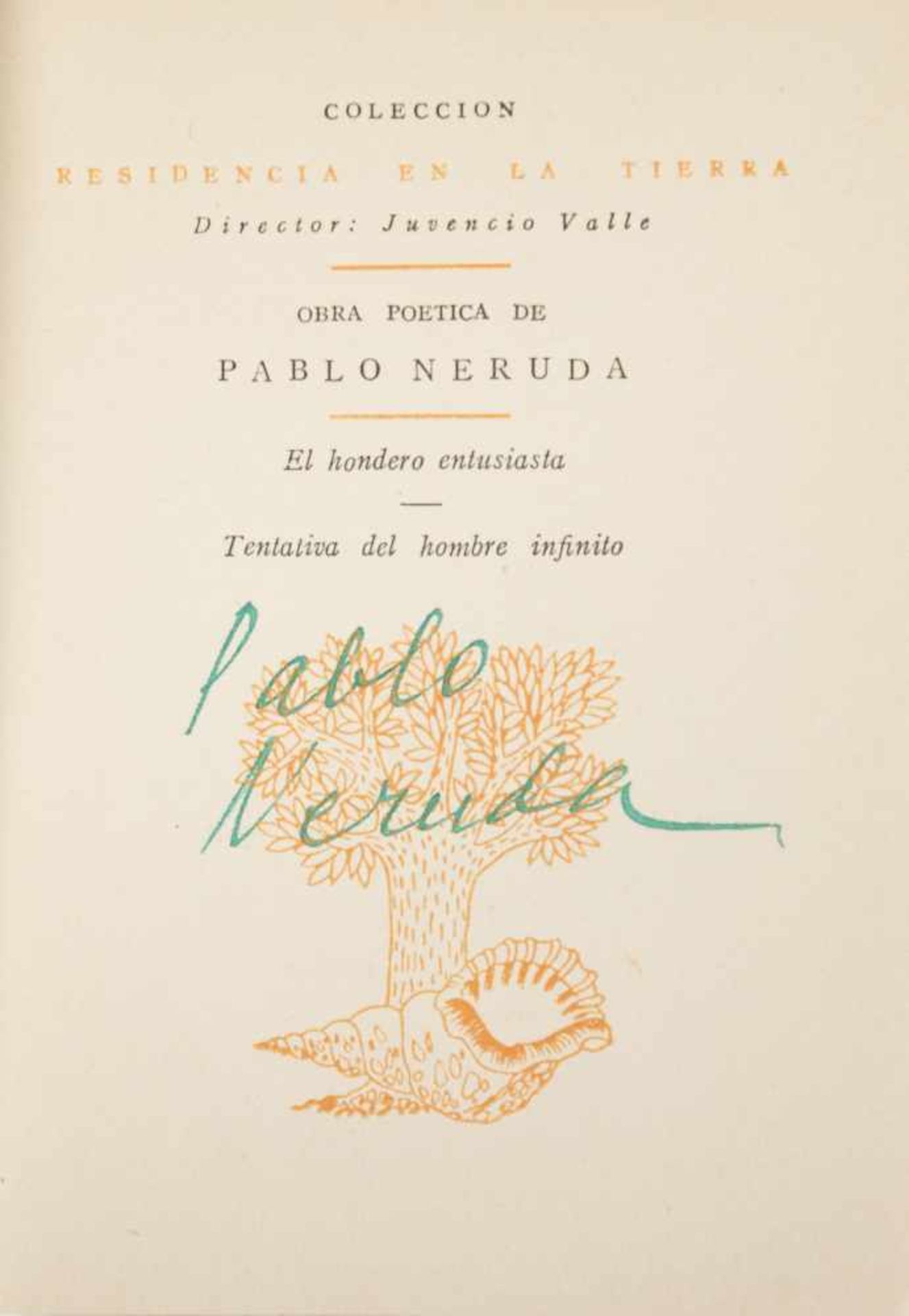 Lot of 10 small poetic works by Pablo Neruda:La canción de la fiesta. Crepusculario. Santiago de - Bild 22 aus 22