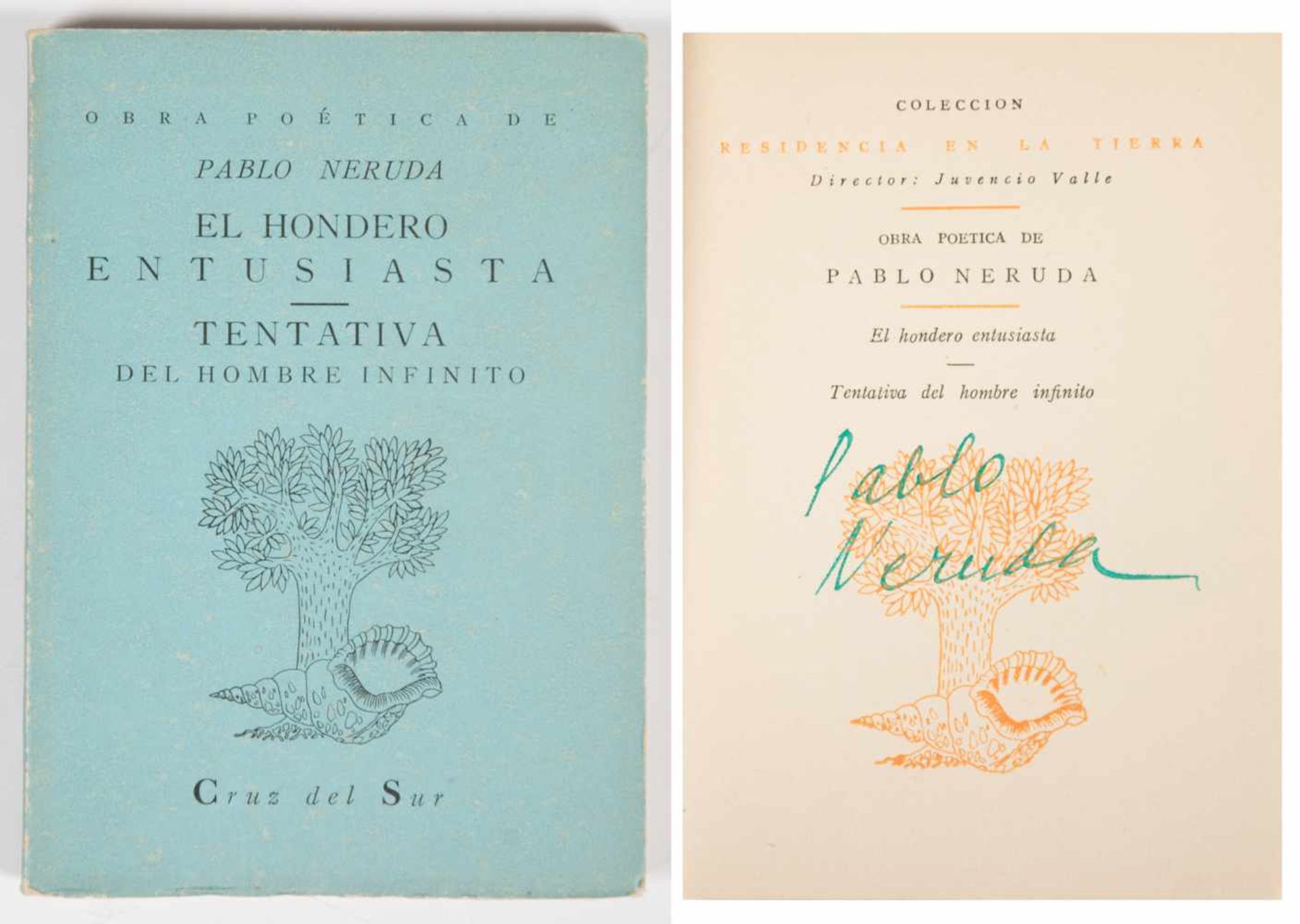 Lot of 10 small poetic works by Pablo Neruda:La canción de la fiesta. Crepusculario. Santiago de - Bild 21 aus 22