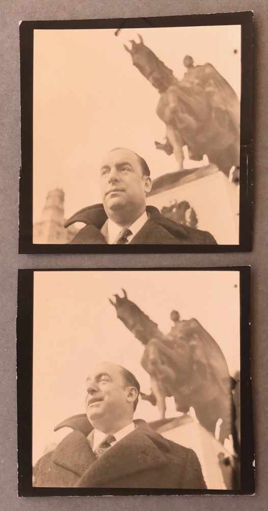 Lot of 7 original black and white photographs of Pablo Neruda. Agency photographs. Measurements: (2) - Image 2 of 8