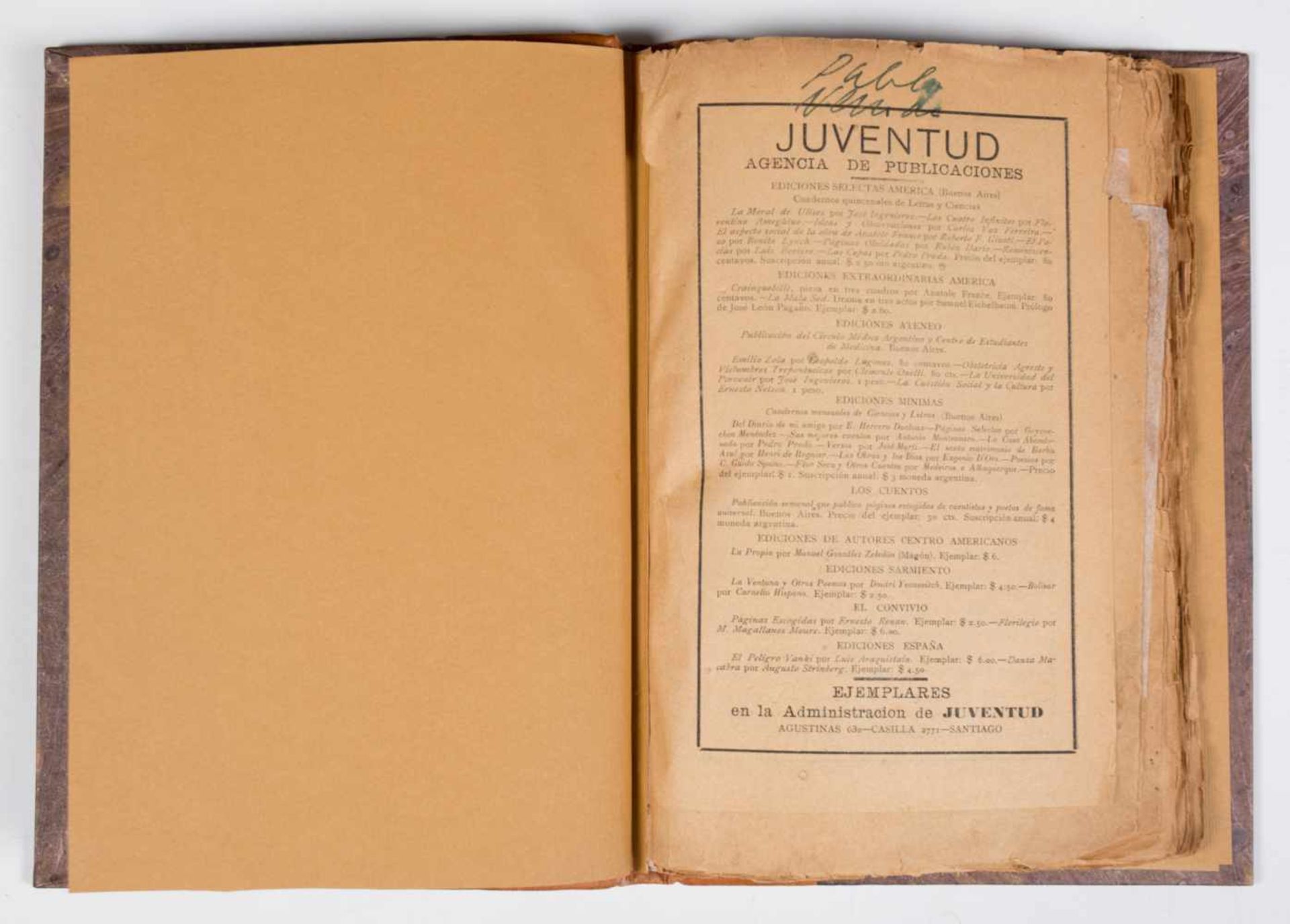 Magazine "Juventud" and student newspaper "Claridad". Santiago de Chile, 1921. Signed by OPablo - Bild 2 aus 4