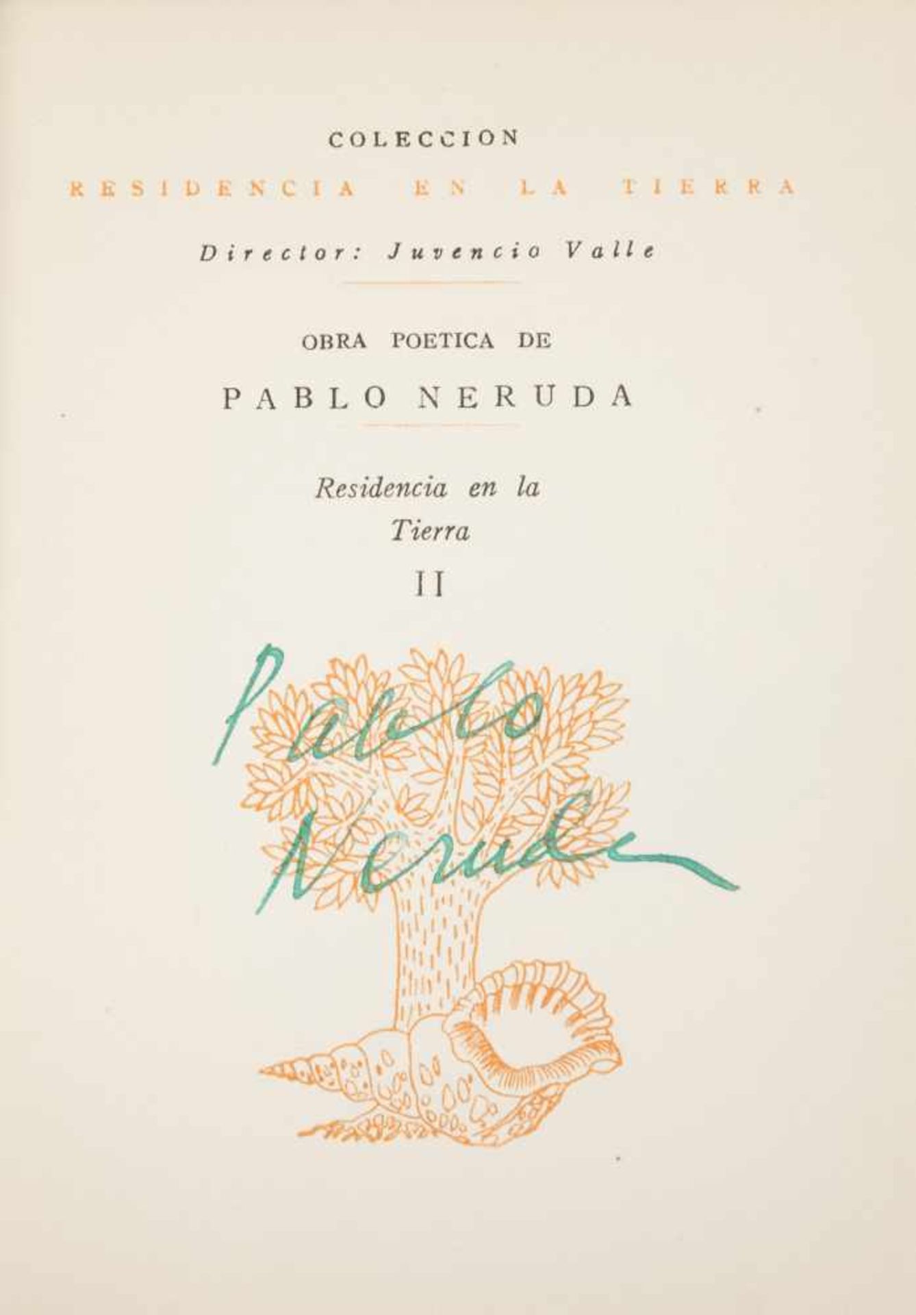 Lot of 10 small poetic works by Pablo Neruda:La canción de la fiesta. Crepusculario. Santiago de - Bild 18 aus 22