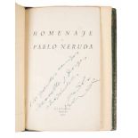 Homenaje a Pablo Neruda. (Homage to Pablo Neruda). 1st edition, Madrid: Published by Plutarco, 1935.