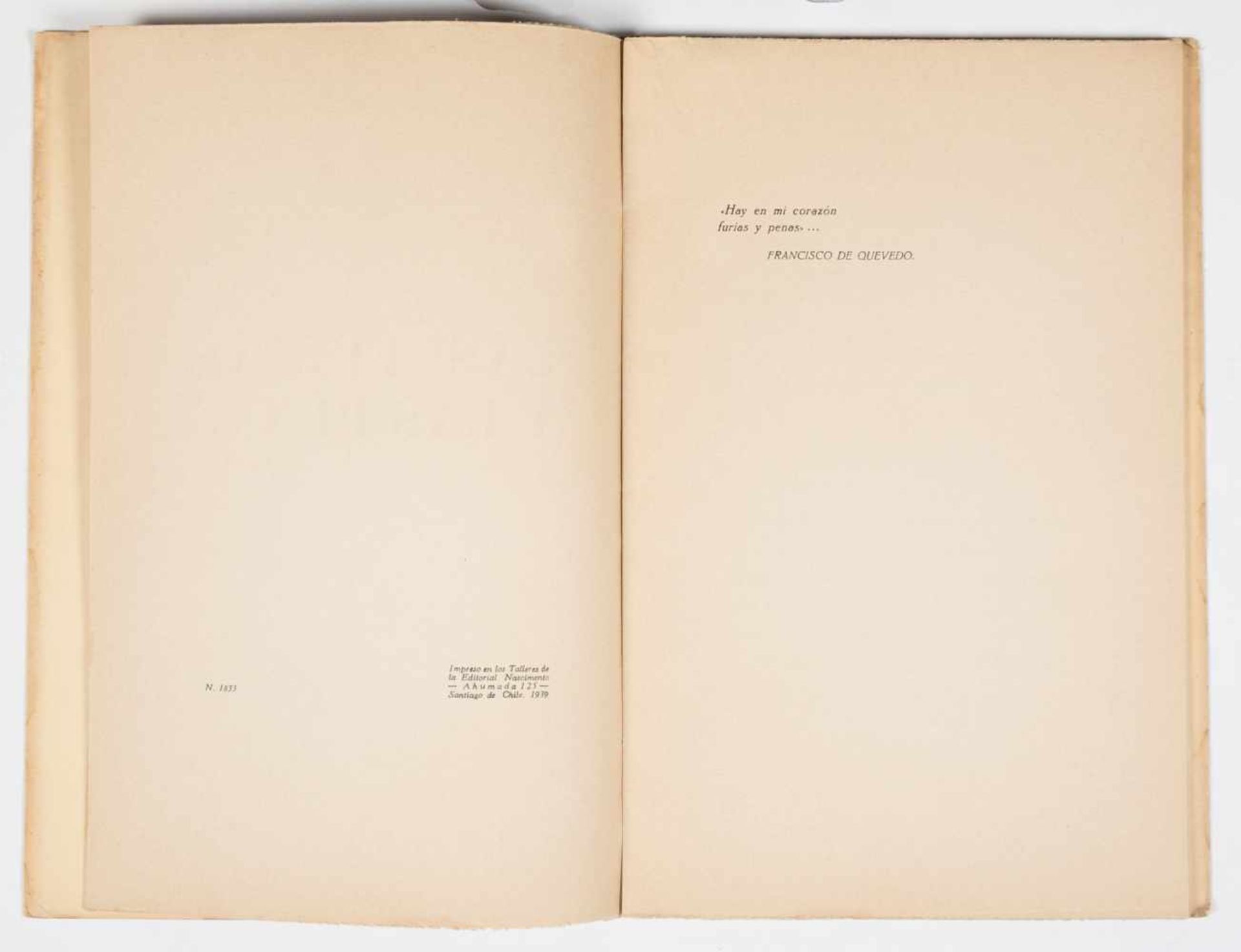 Neruda, Pablo. "Las furias y las penas". 1st edition. Santiago de Chile. Published by Nascimento, - Bild 3 aus 6