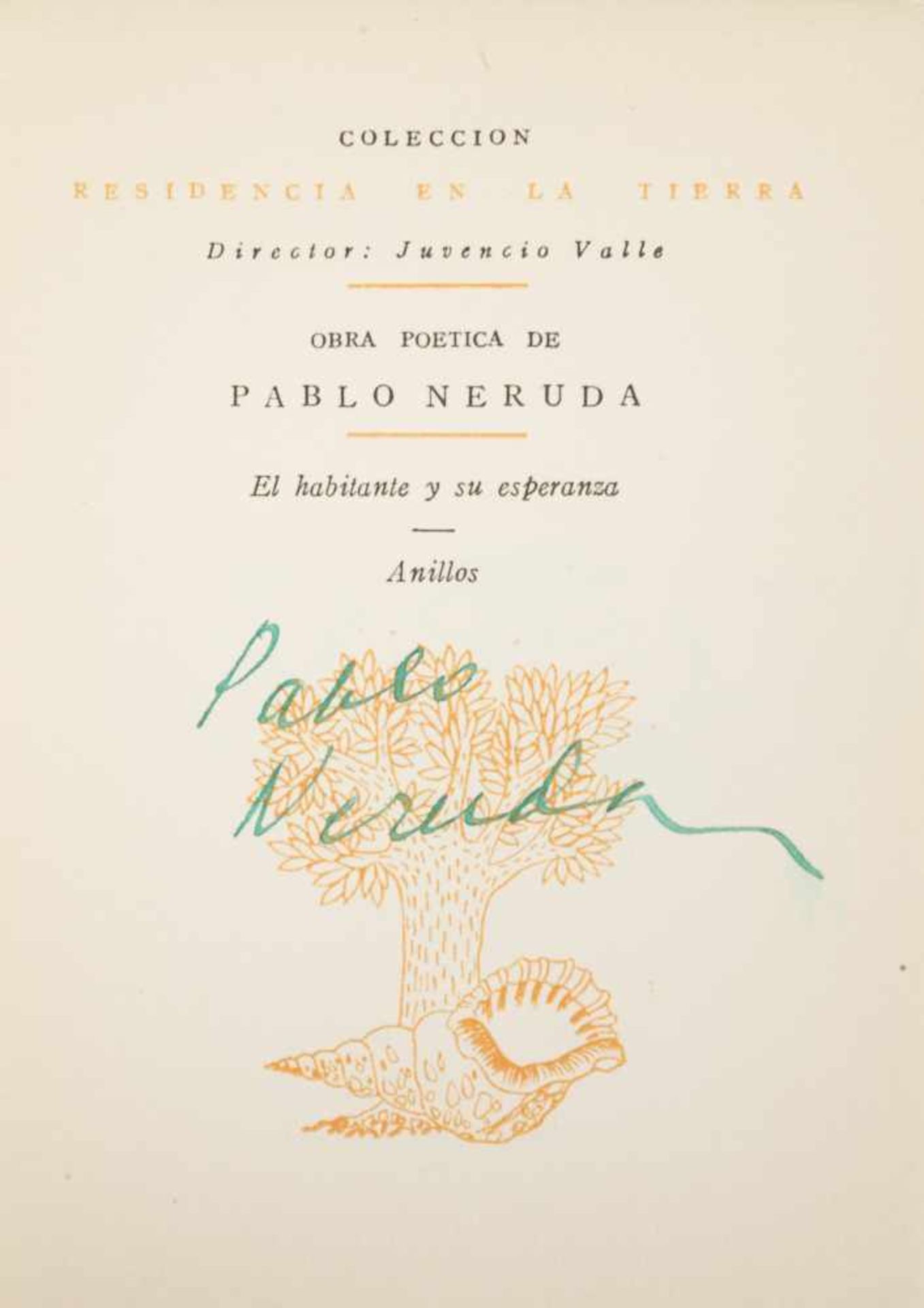 Lot of 10 small poetic works by Pablo Neruda:La canción de la fiesta. Crepusculario. Santiago de - Bild 9 aus 22
