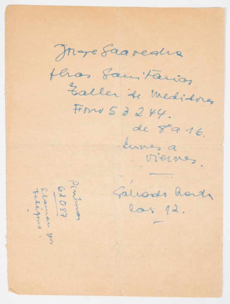 Letter from Miguel Hernández to Pablo Neruda. Dated in Madrid, 8th September 1938. Handwritten - Image 2 of 2