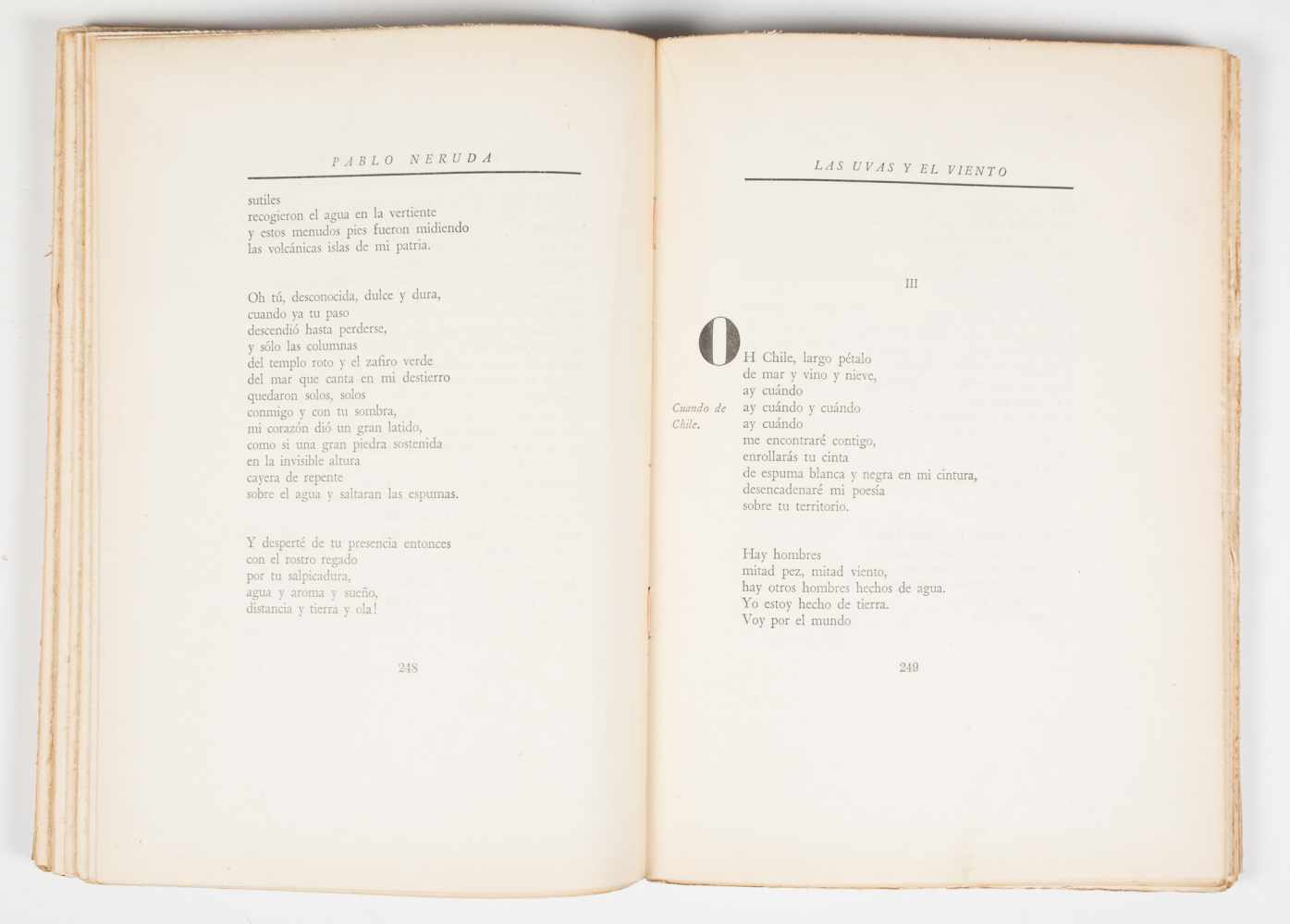 Neruda, Pablo. "Las uvas y el viento" (The grapes and the wind). 1st edition. Santiago de Chile: - Image 4 of 5