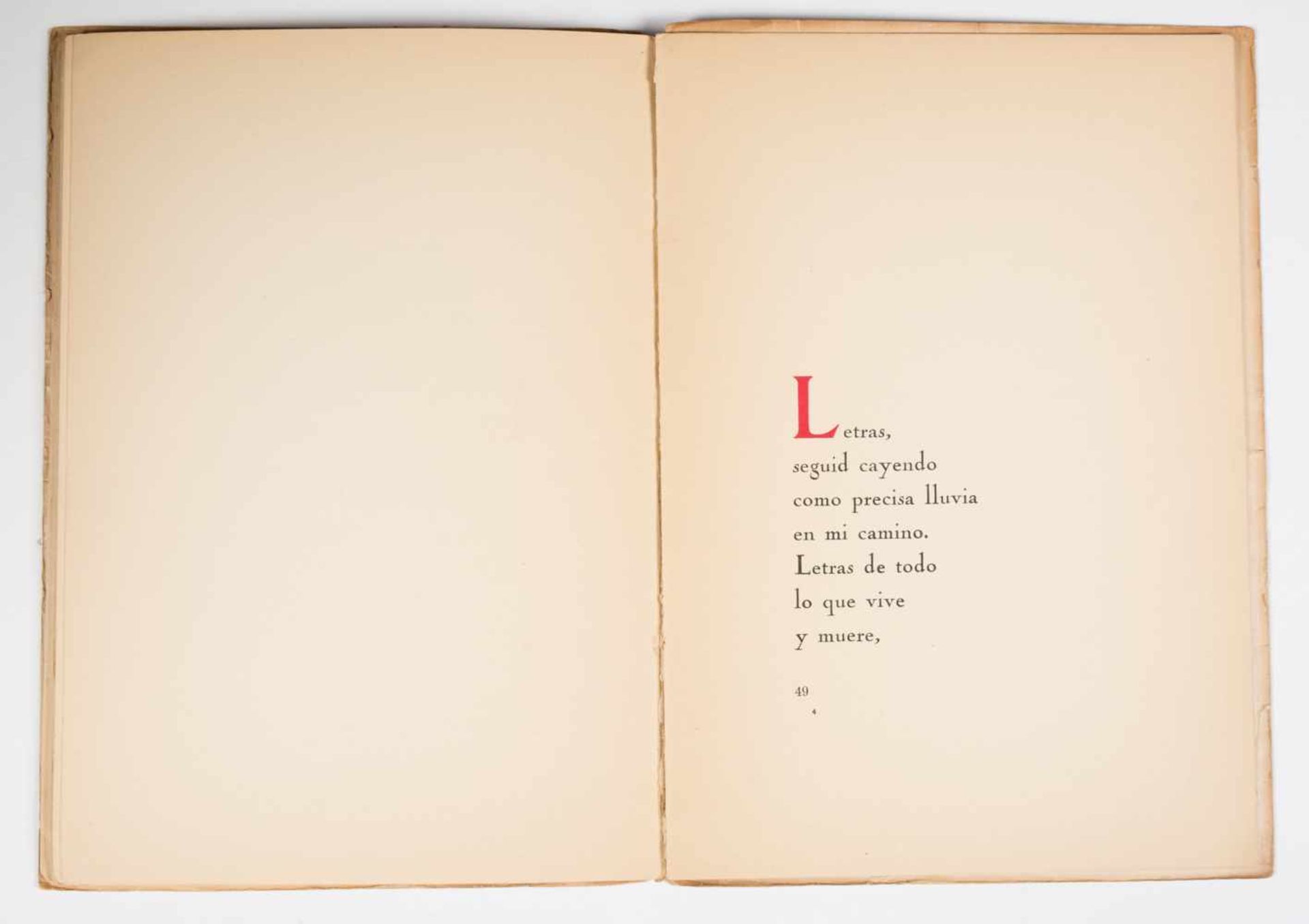 Neruda, Pablo. "Oda a la tipografía". (Ode to typography). 1st edition. Santiago de Chile. Published - Bild 6 aus 6