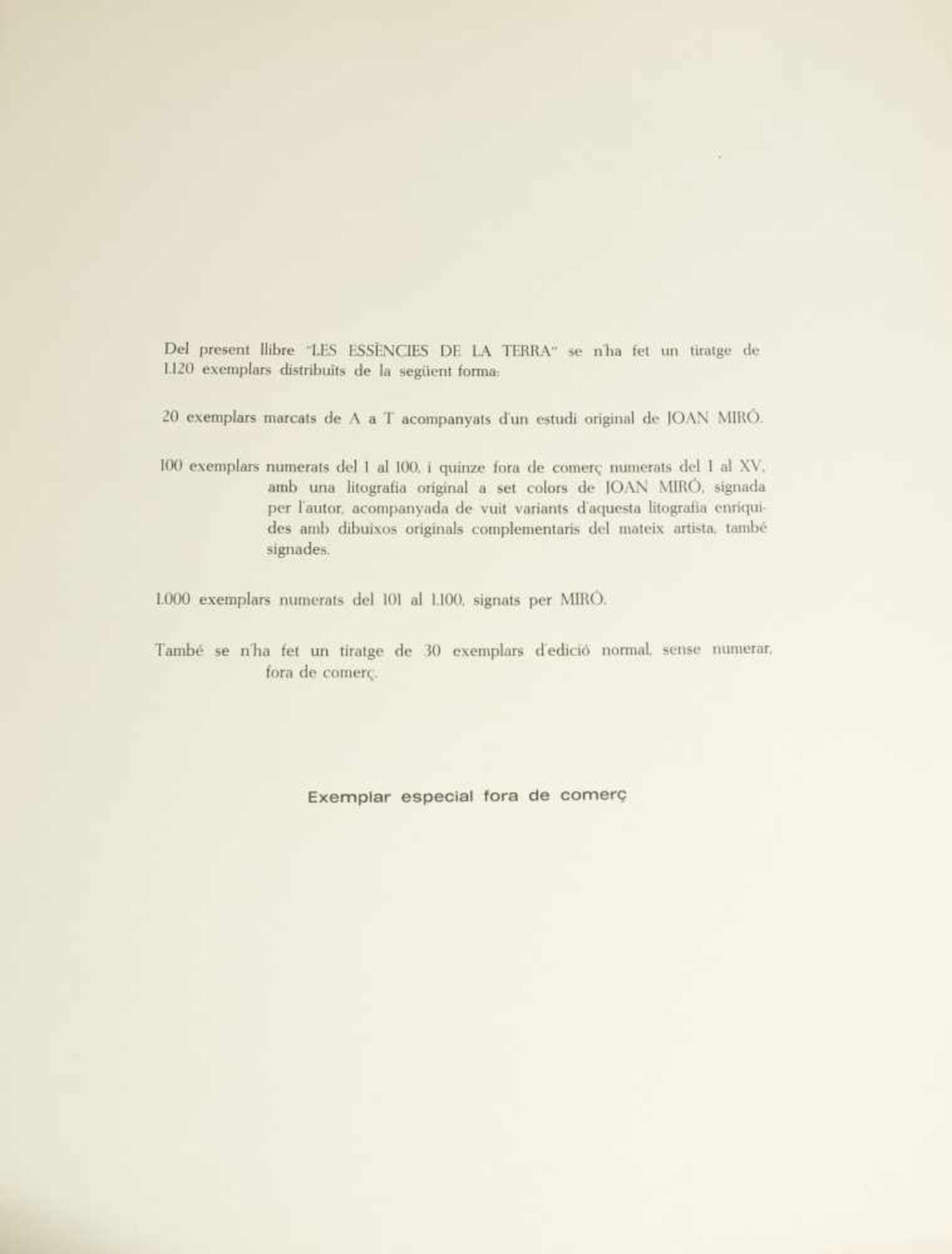 Les Essències de la terra. Joan Miró (Barcelona,1893 - Palma de Mallorca 1983) - Bild 4 aus 4