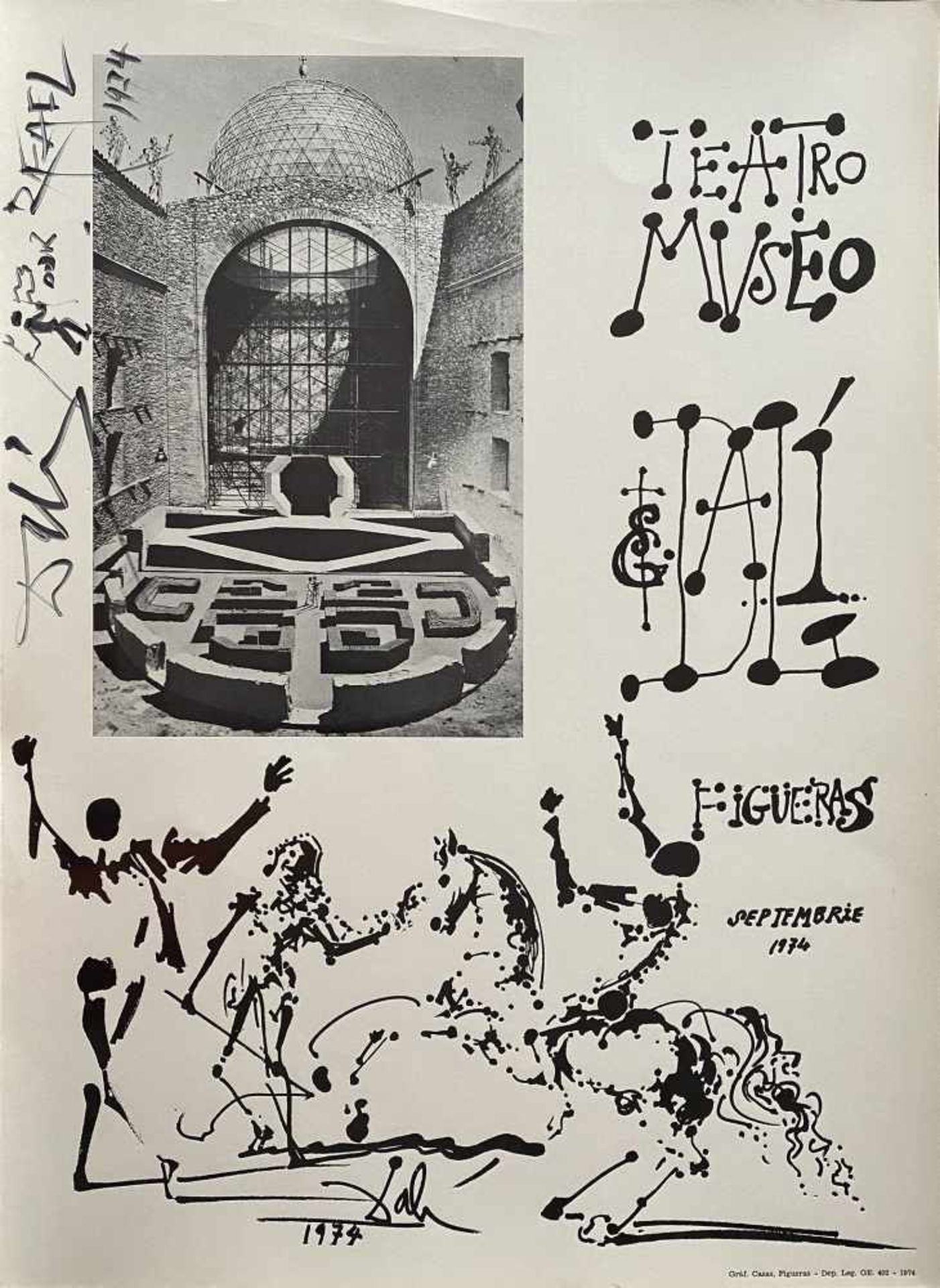 Salvador Dalí (Figueres, 1904 - 1989) Salvador Dalí (Figueres, 1904 - 1989) Felt-tip drawing. Signed