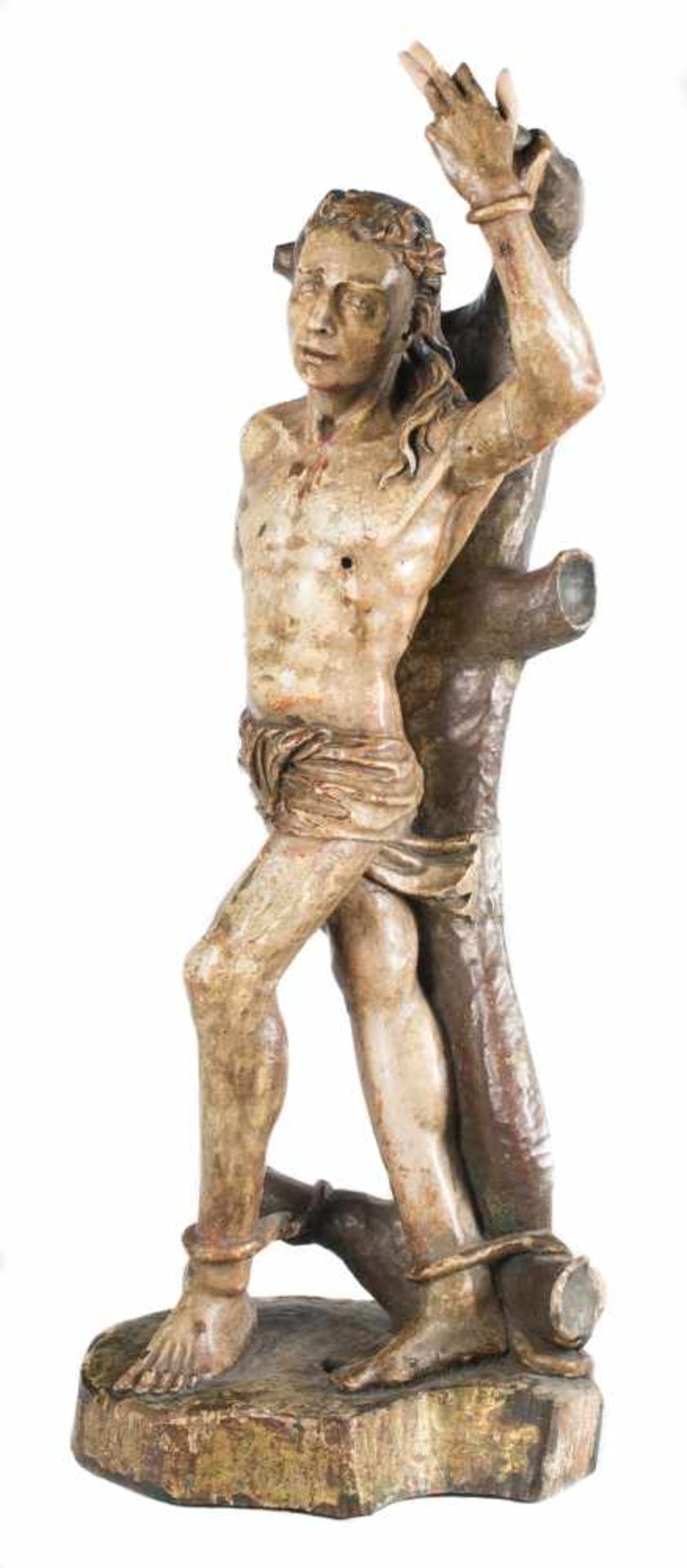 "Saint Sebastian". Carved and polychromed wooden sculpture. Castilian School. Renaissance. 16th - Bild 3 aus 6