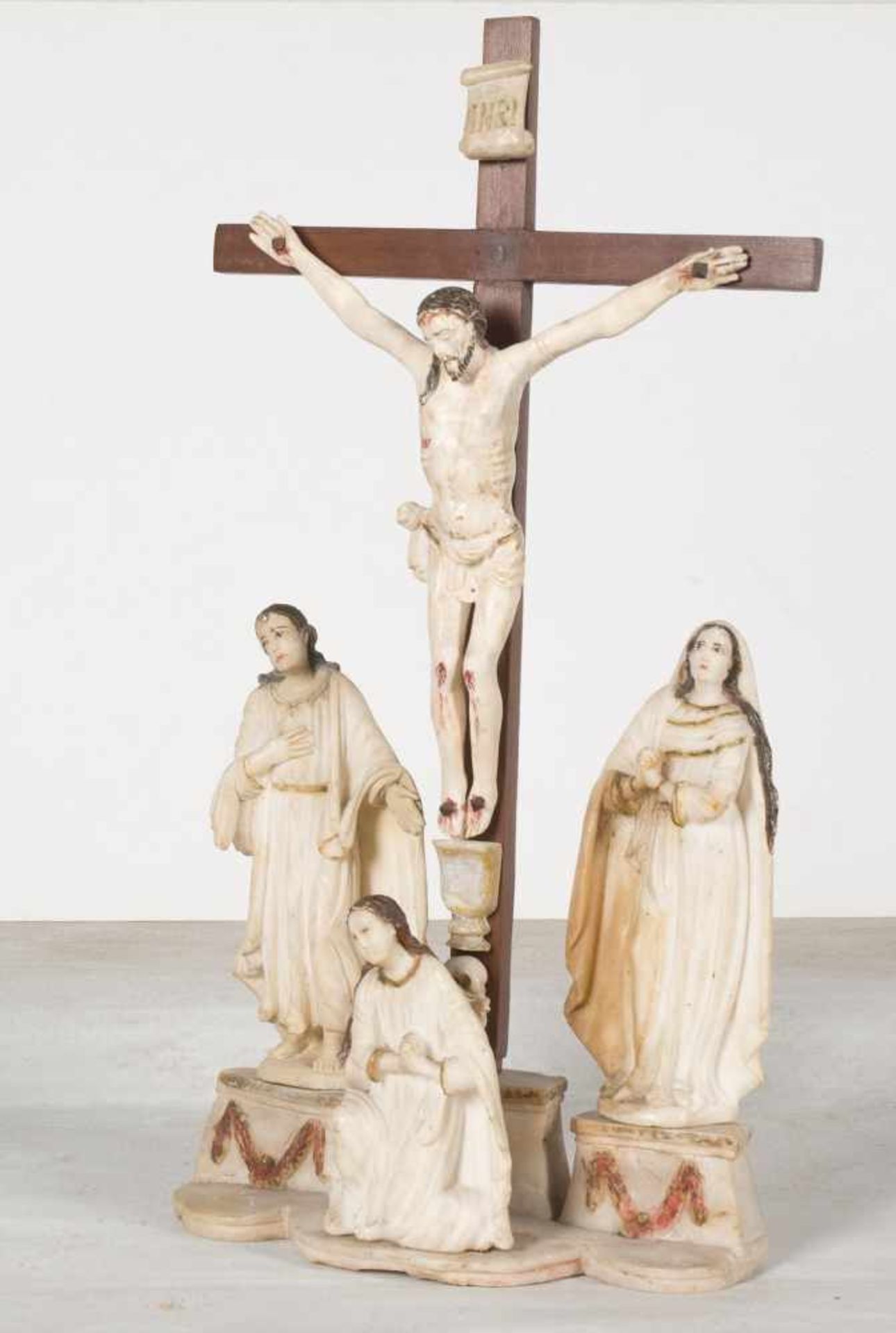 "Calvary". Minas de Gerais. Brazil. 18th century.Partially gilded and polychromed sculptural - Bild 2 aus 7