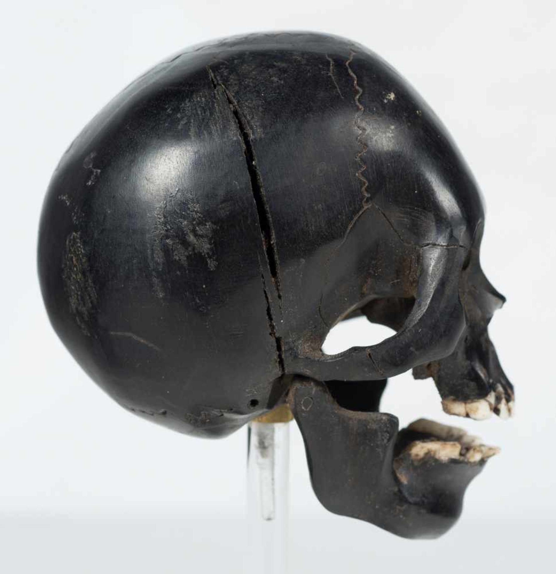 “Memento mori”. Carved ebony and bone sculpture. Flemish School. 17th century. - Bild 5 aus 9