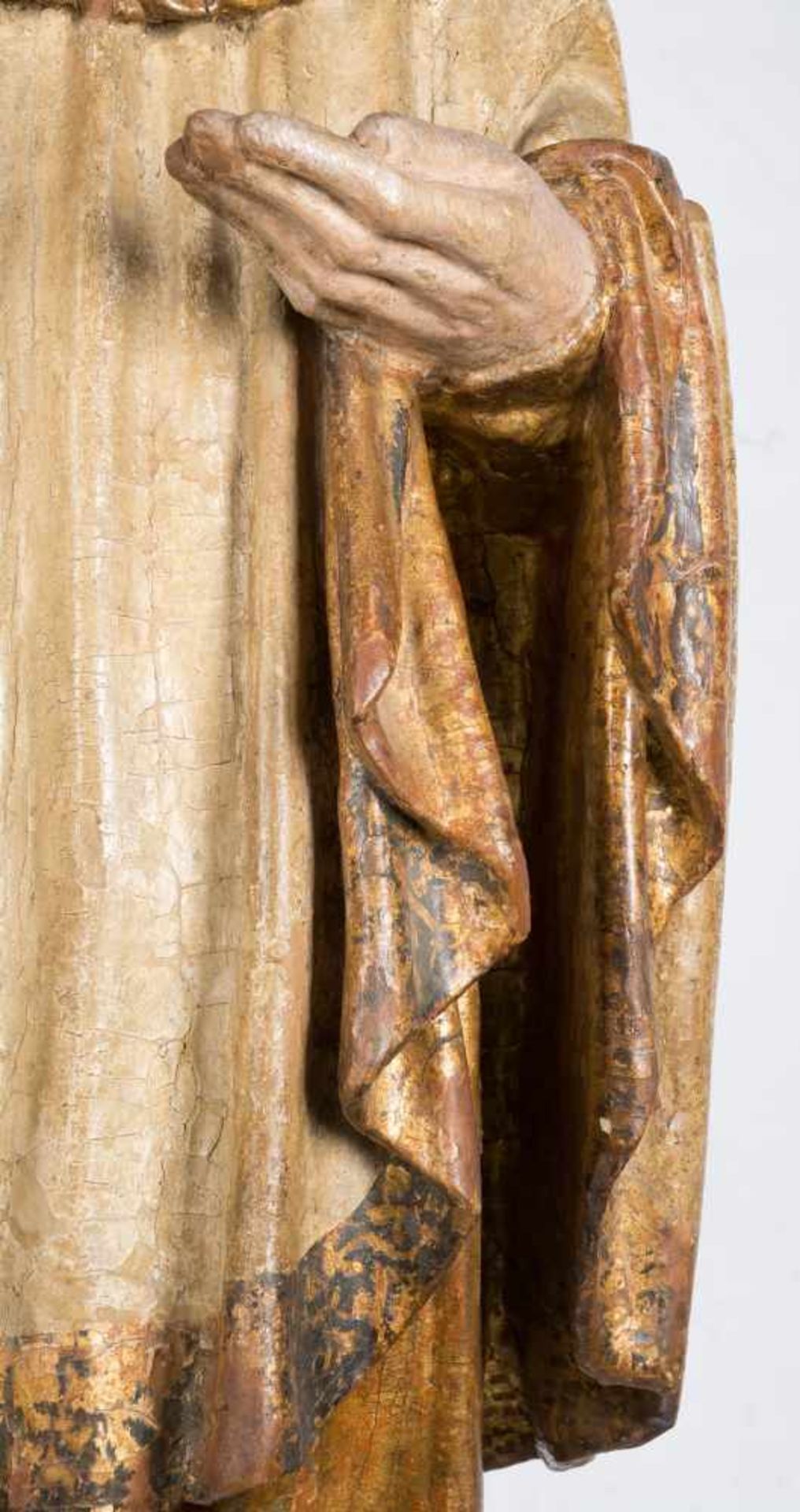 Gil de Siloé’s workshop or circle (Antwerp, Belgium, 1440 - Burgos, 1501)"Saint Cosmas"Carved, - Bild 7 aus 7