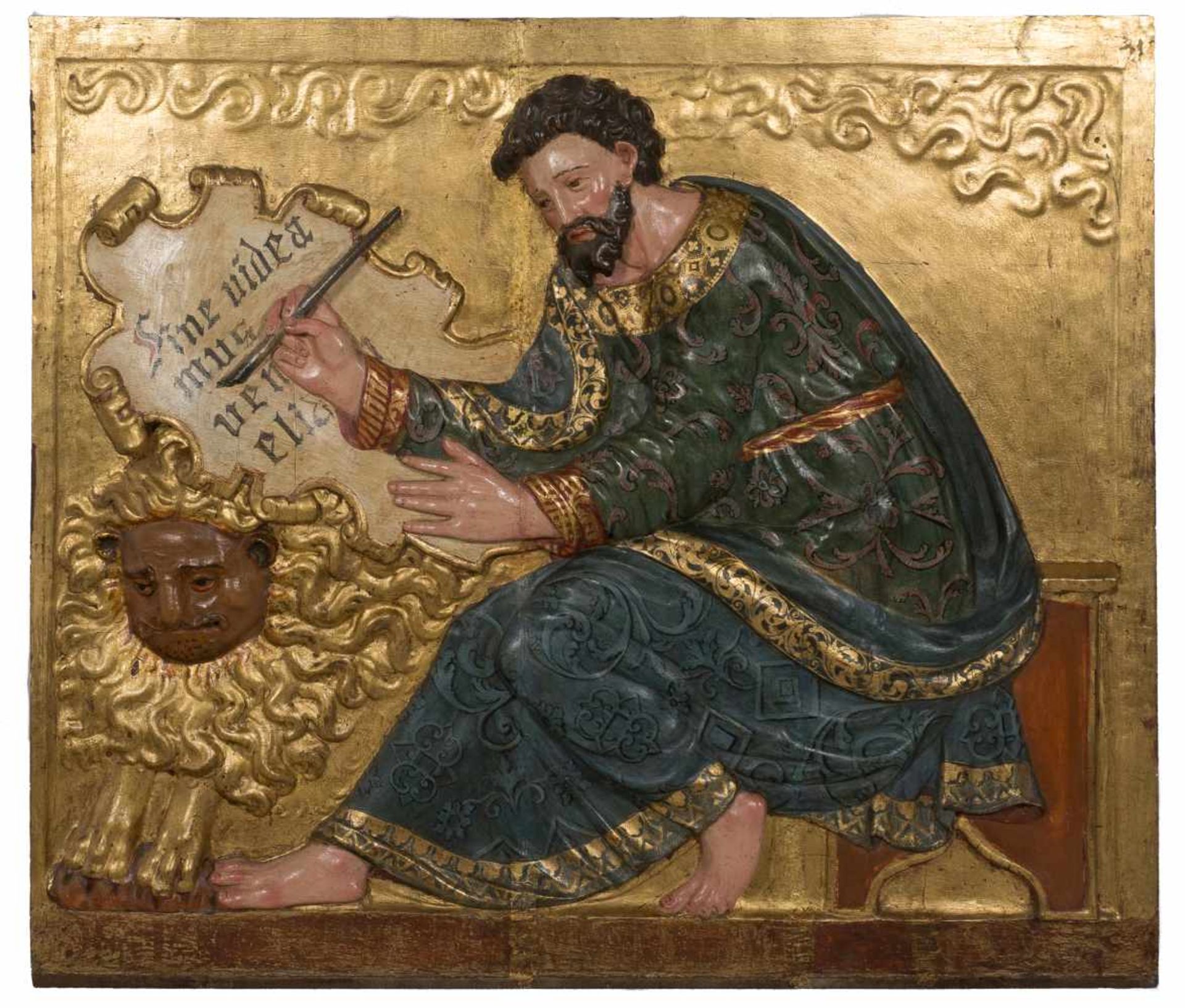 Attributed to Bernardo Bitti (Camerino, Italy, 1548 - Lima, 1610)"Saint Mark" and "Saint Luke"Pair - Bild 5 aus 8