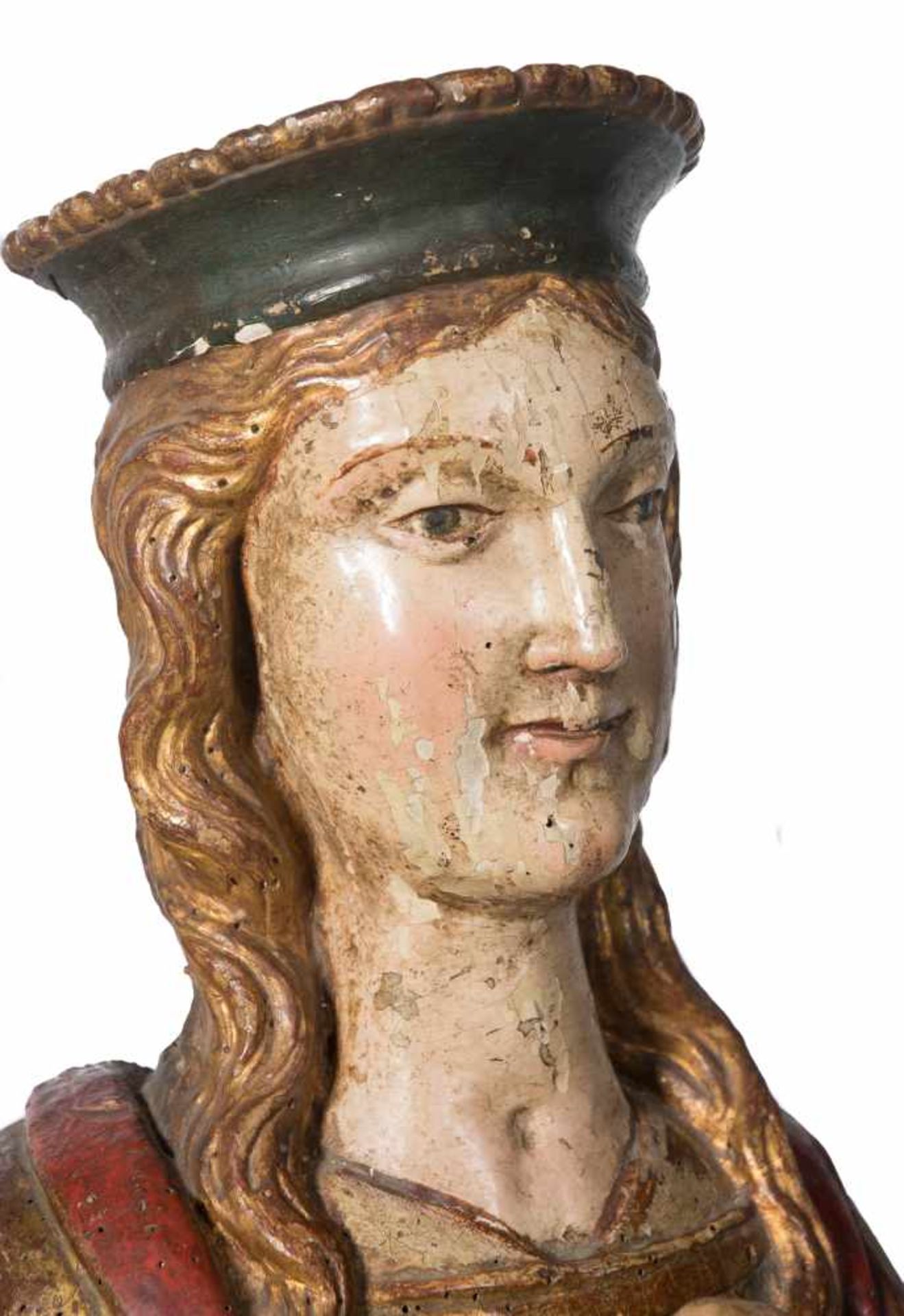 "Mary Magdalene". Carved, gilded and polychromed wooden sculpture. Italy. Renaissance. Circa 1500. - Bild 4 aus 8