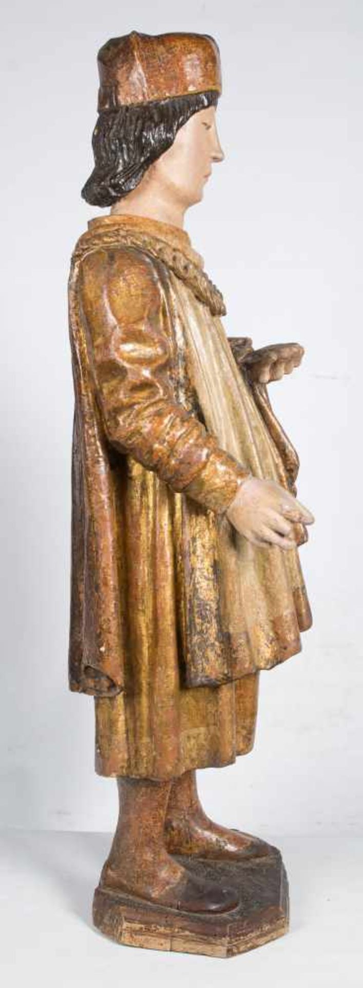 Gil de Siloé’s workshop or circle (Antwerp, Belgium, 1440 - Burgos, 1501)"Saint Cosmas"Carved, - Bild 4 aus 7