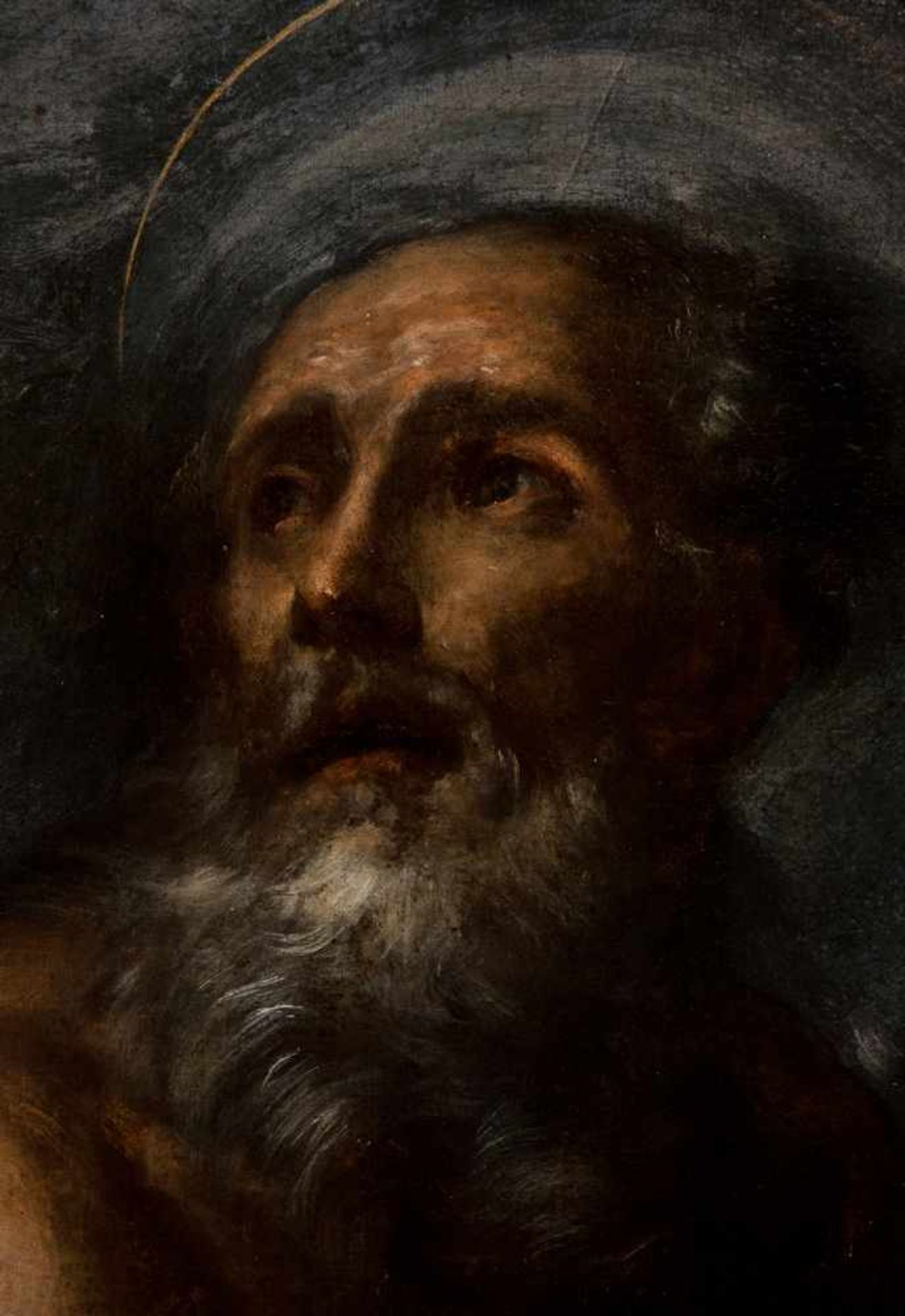 17th century Spanish or Italian School. "Saint Jerome"Oil on canvas. 124 x 104 cm.17th century - Bild 2 aus 6