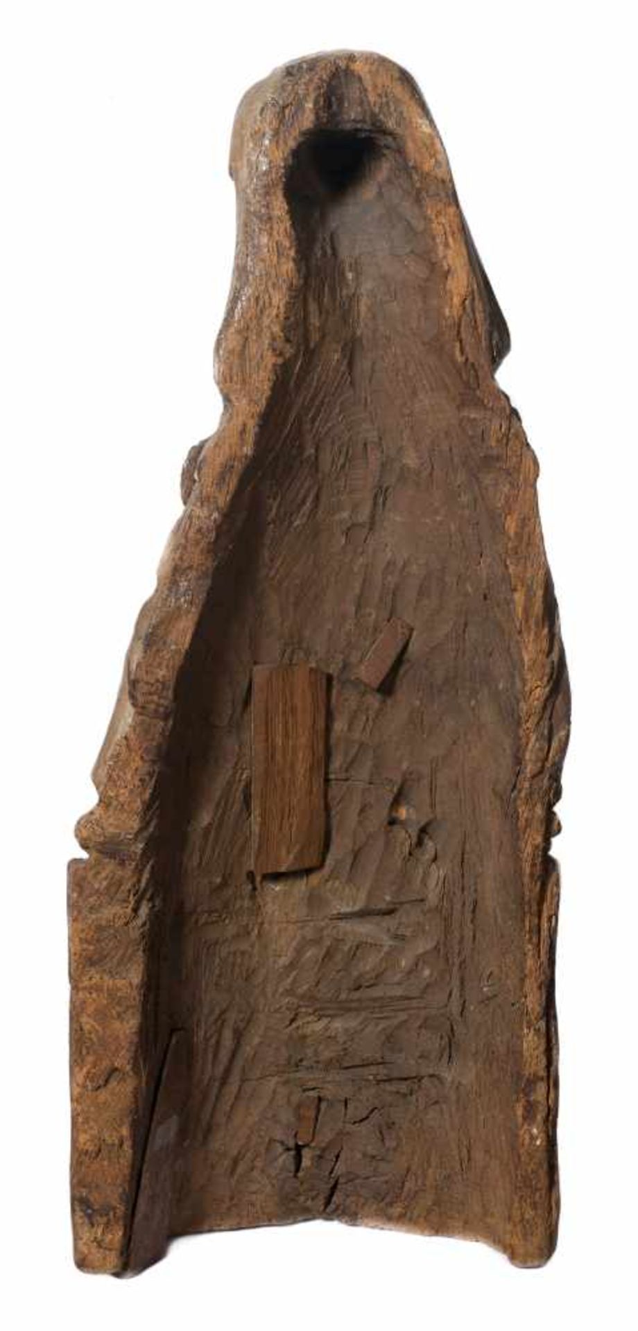 "Virgin and Child with Saint Anne". Carves wooden sculptural group. Flemish school. Gothic. 15th - Bild 2 aus 9