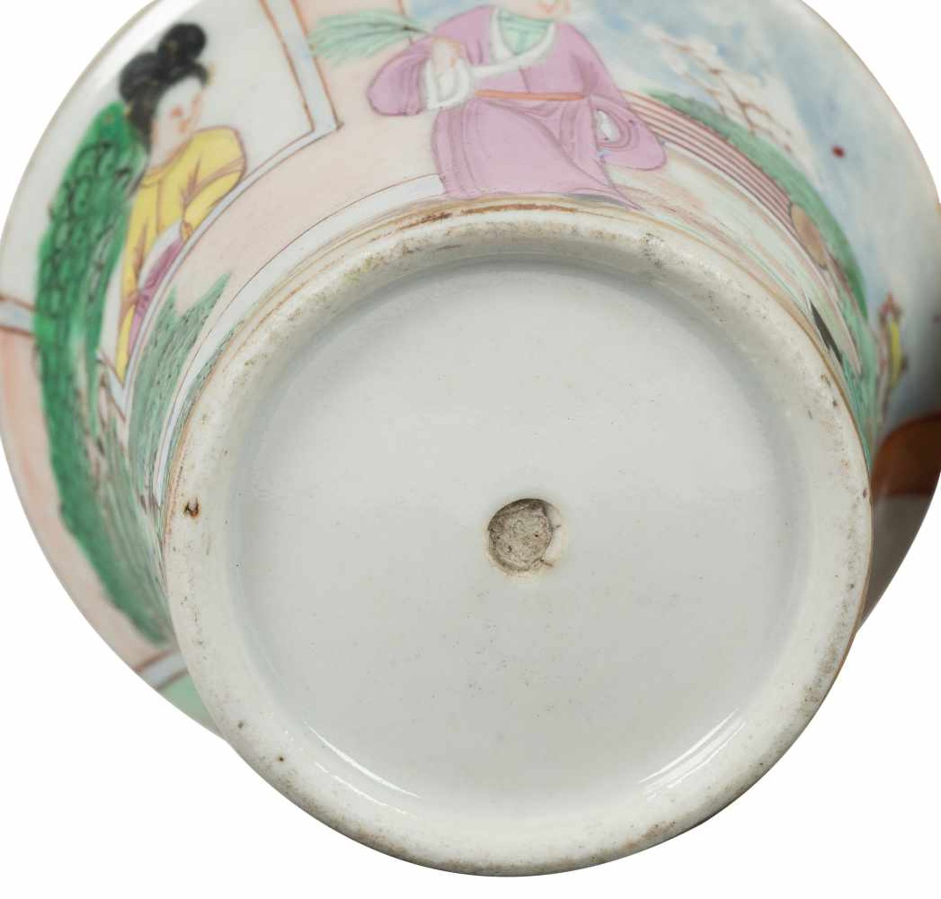 A pair of trick cups in porcelain. Famille Rose. China. Qing dynasty (1644-1912)6,5 x 7 cm. y 8 - Bild 5 aus 6