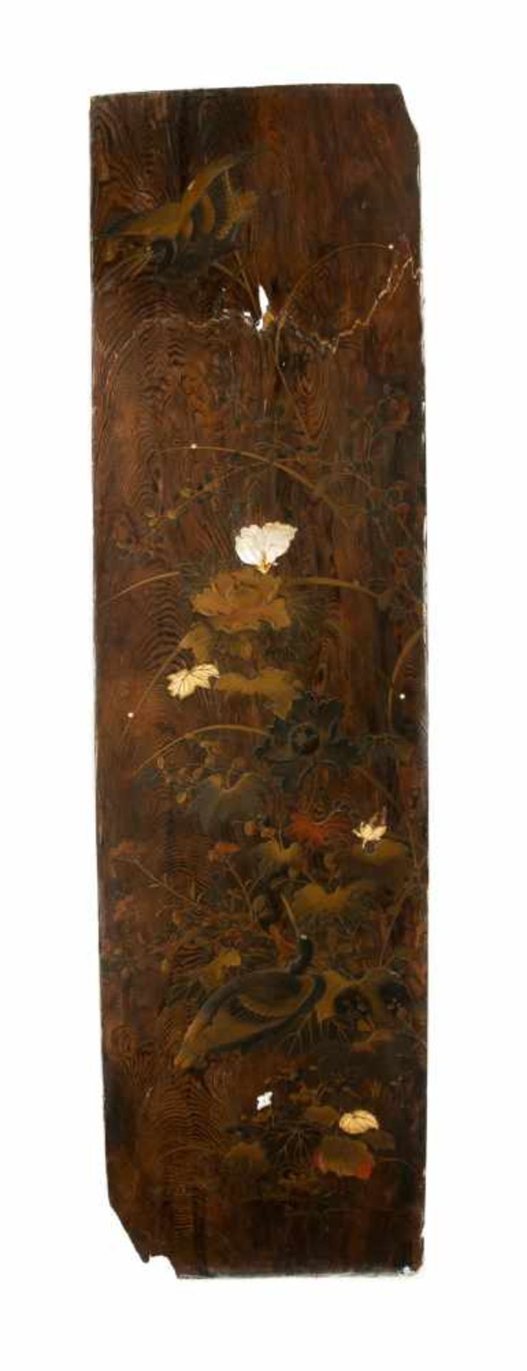 Attributed to Shibata Zeshin (Tokyo, 1807 - 1891)A magnificent rectangular panel polished to re